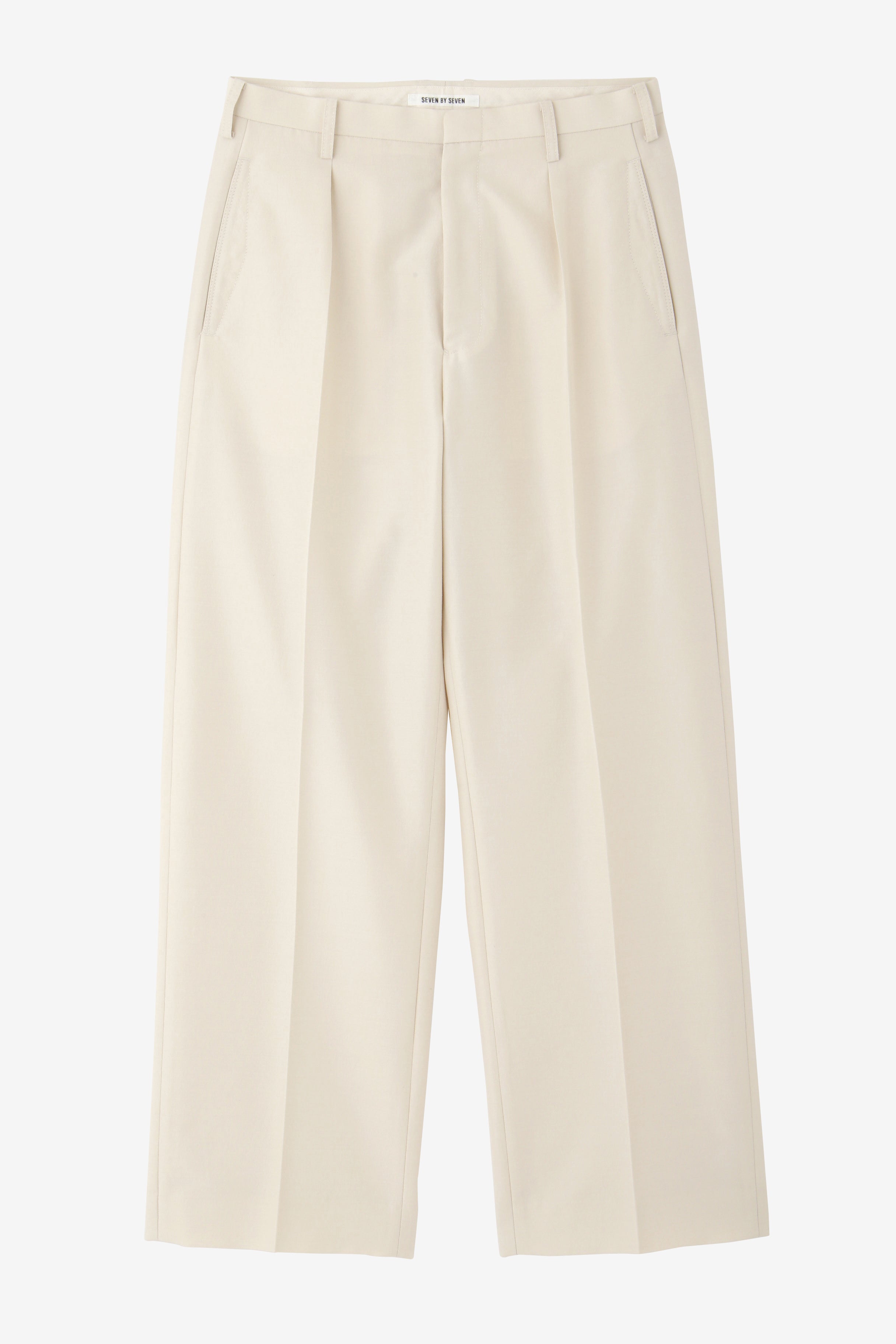 IN-TUCK TROUSERS -Silk / Wool-