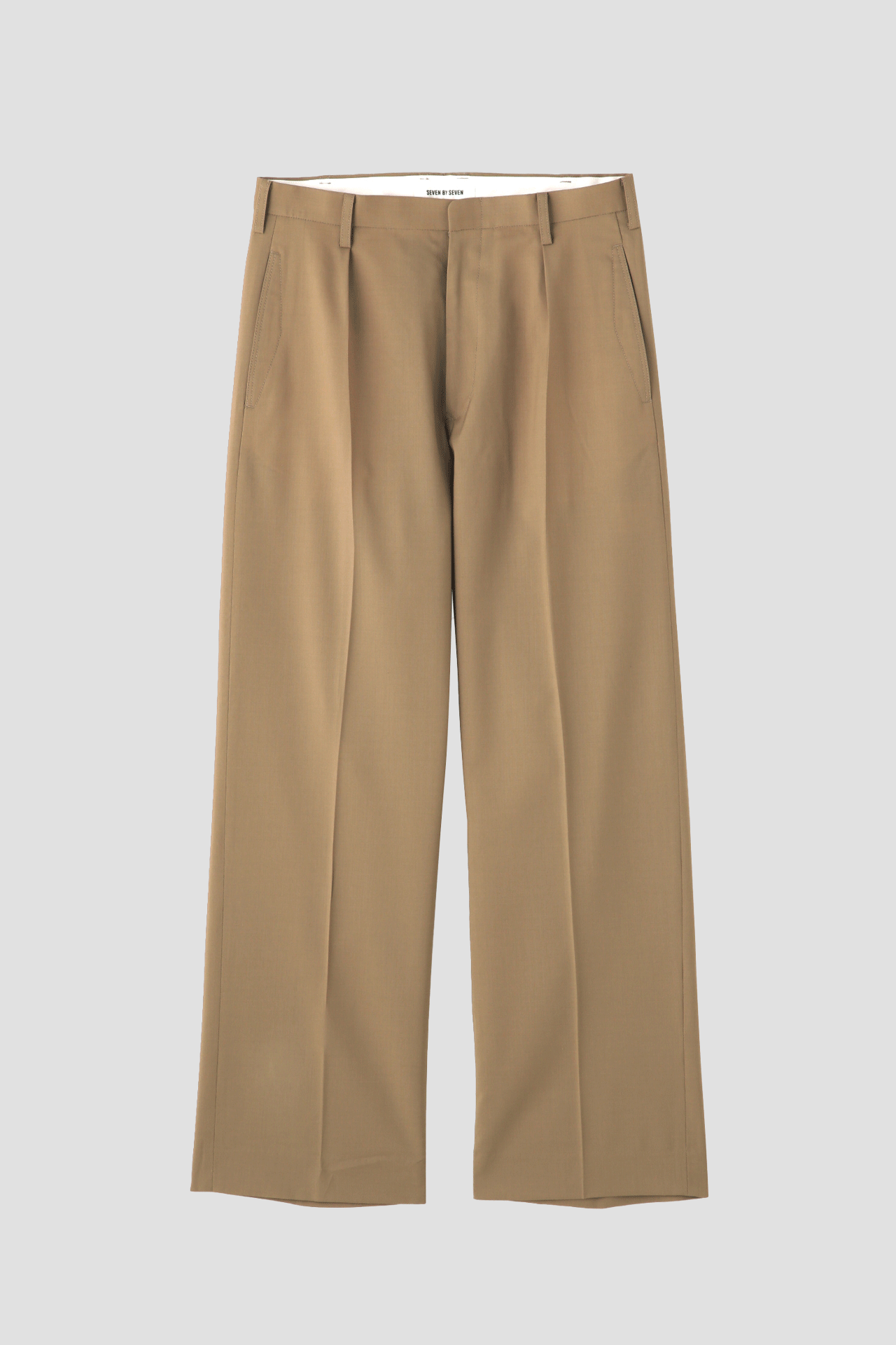 IN-TUCK TROUSERS - Wool poplin-