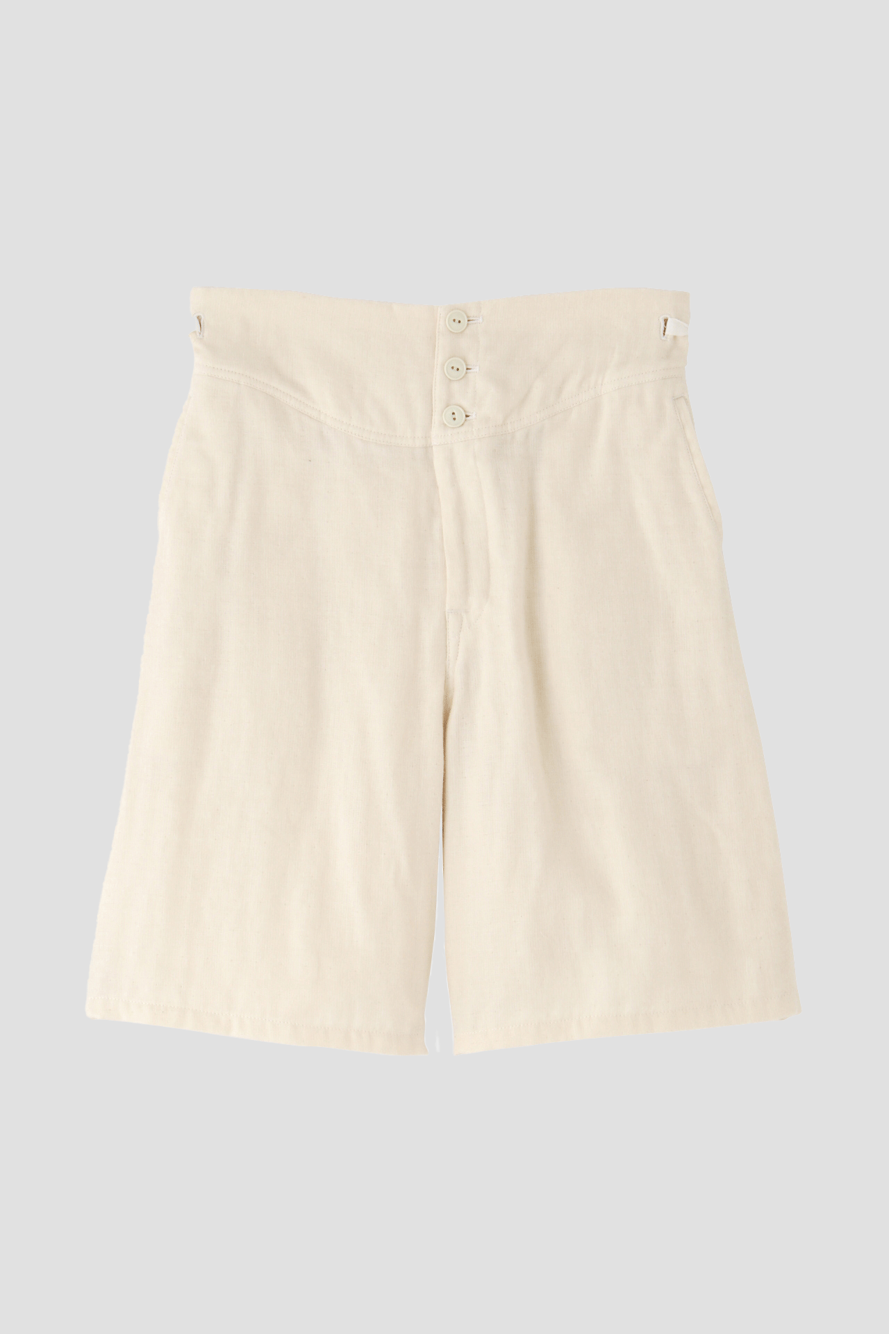 TRIPLE GAUZE MILITARY SHORT PANTS - Unstained organic cotton -