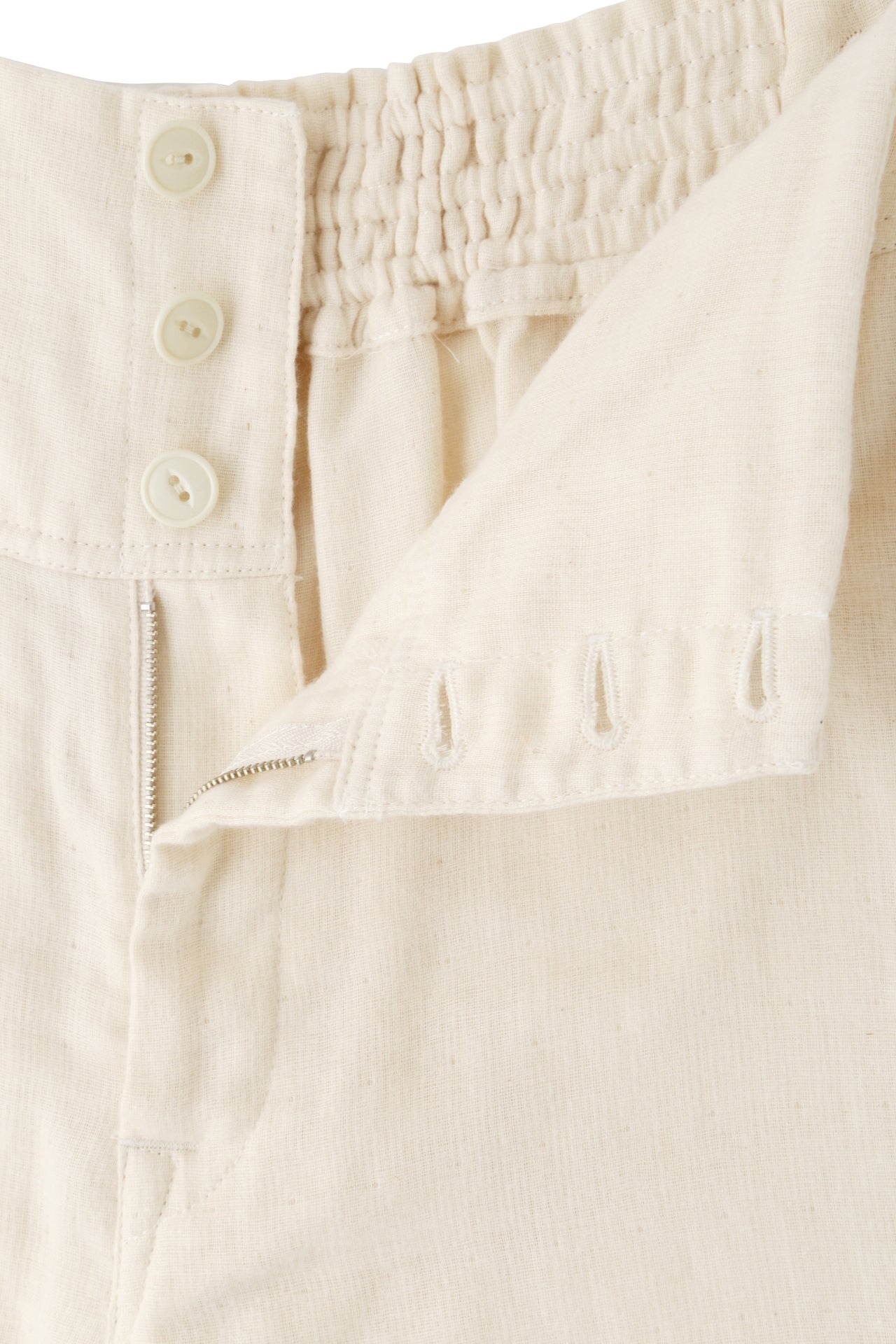 TRIPLE GAUZE MILITARY SHORT PANTS - Unstained organic cotton -