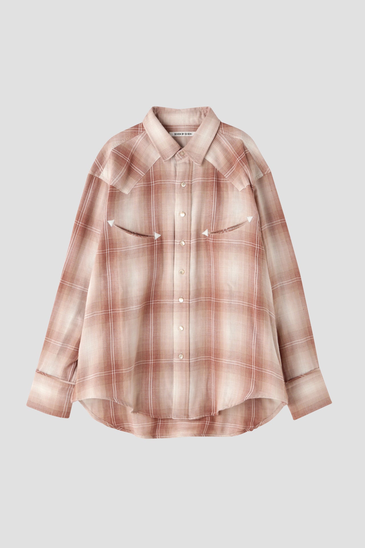 WESTERN SHIRTS L/S - Triple gauze glittery check -