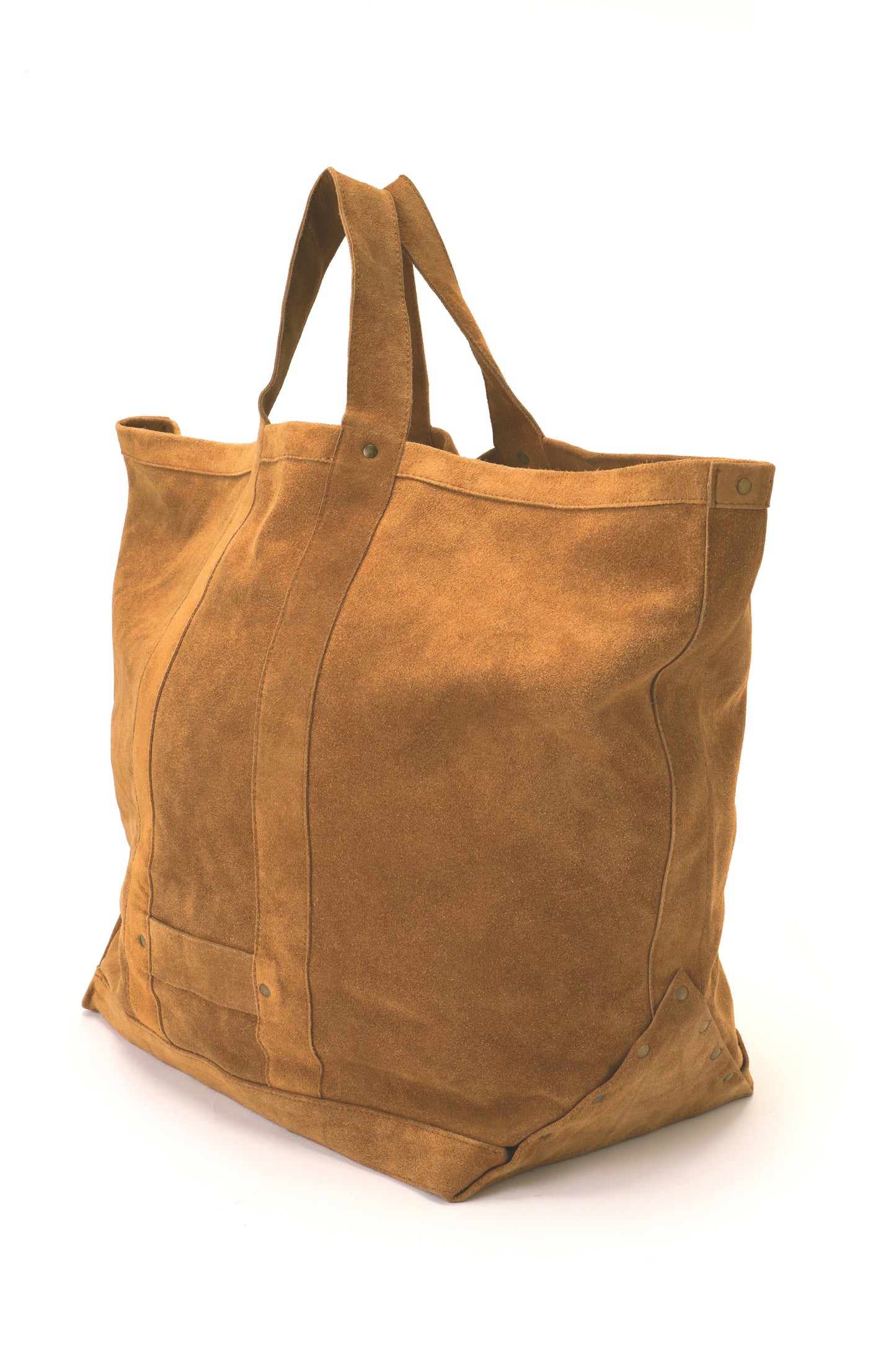 LEATHER TOTE BAG -Cow split leather-