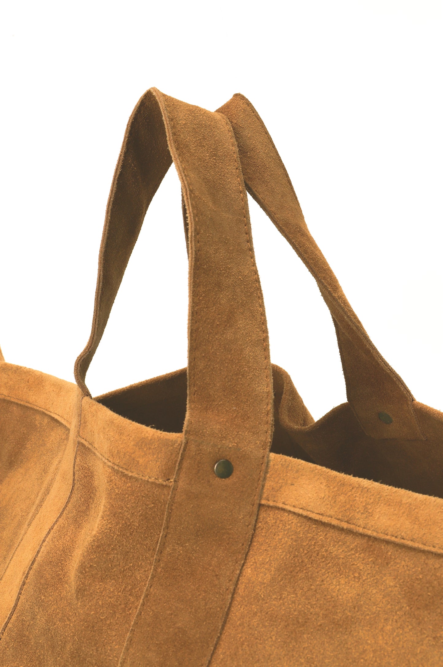 LEATHER TOTE BAG -Cow split leather-