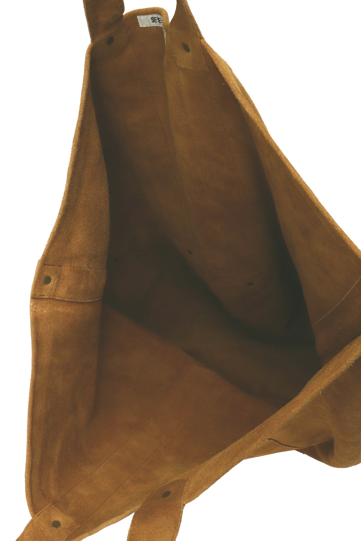 LEATHER TOTE BAG -Cow split leather-