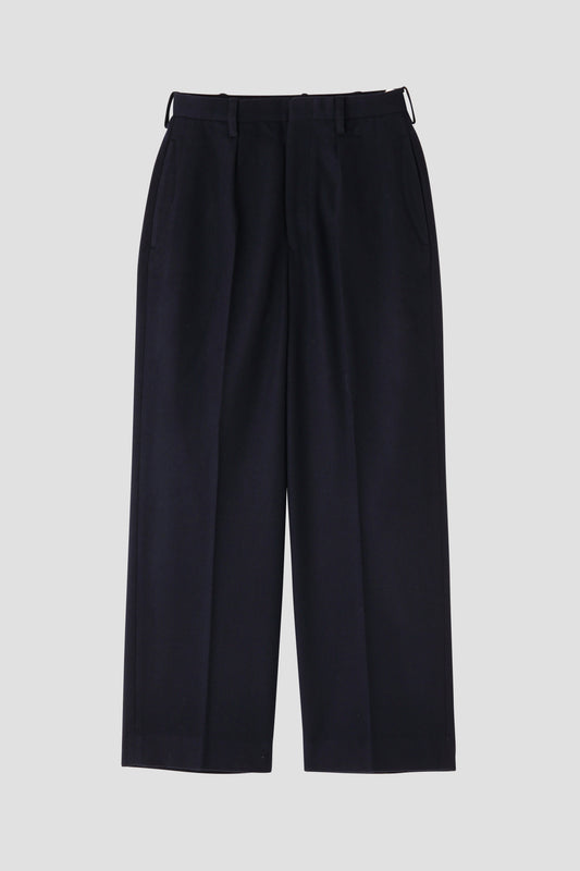 IN TUCK TROUSERS ‐Powder melton‐