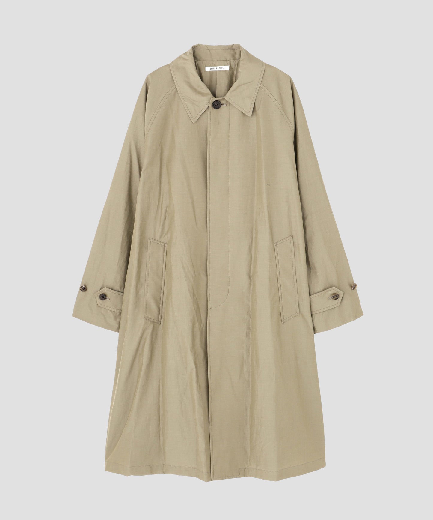 DOUBLE FACE BAL COLLAR COAT - Silk / Cotton -