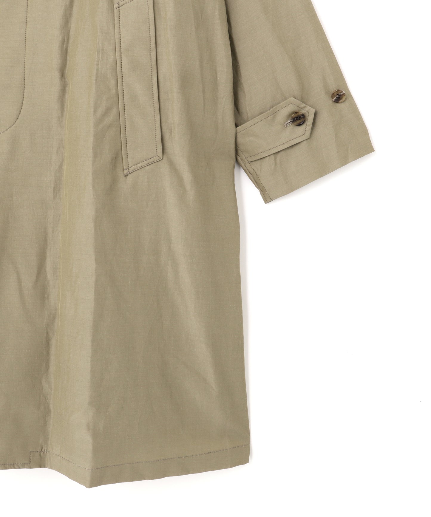 DOUBLE FACE BAL COLLAR COAT - Silk / Cotton -
