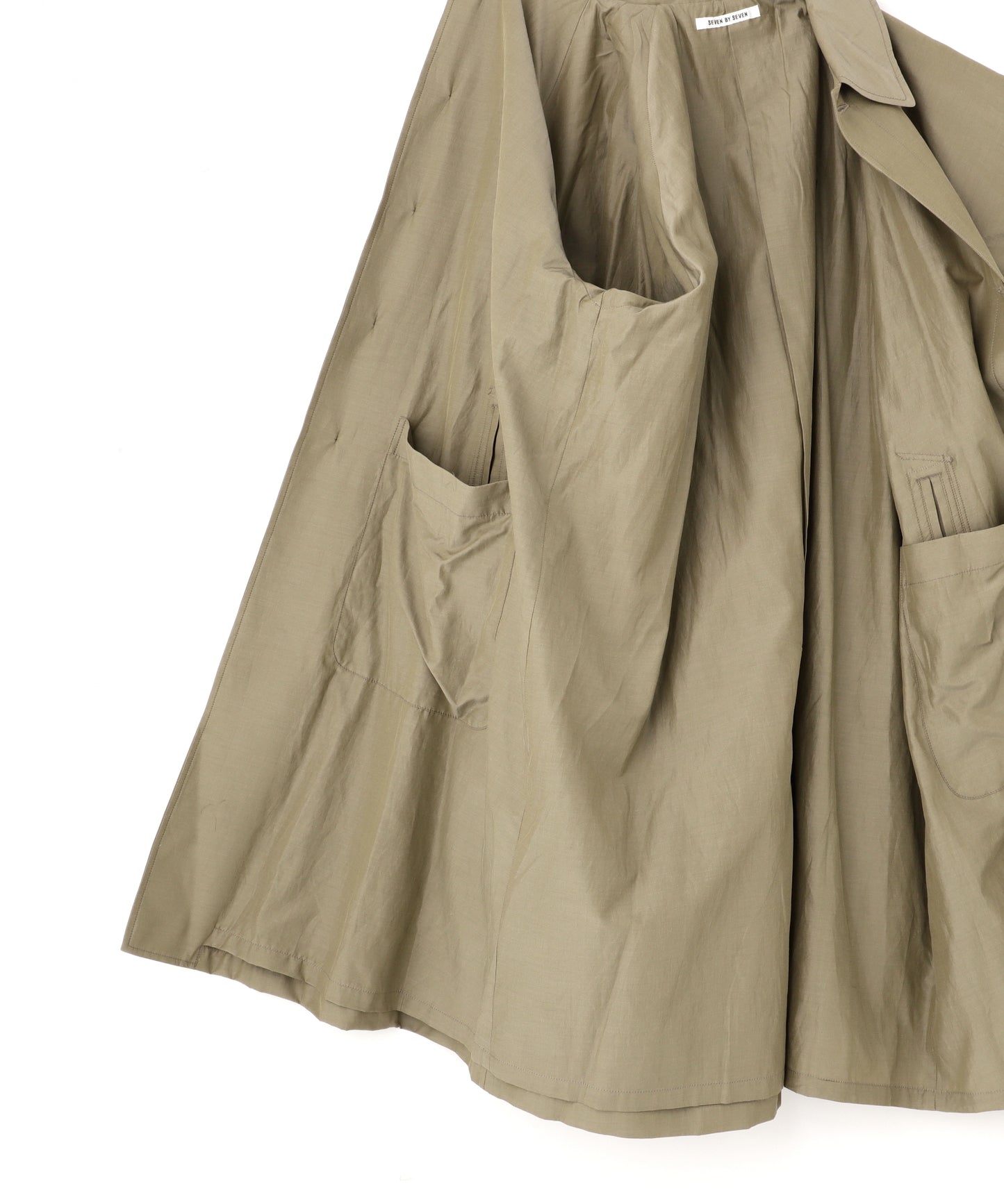DOUBLE FACE BAL COLLAR COAT - Silk / Cotton -