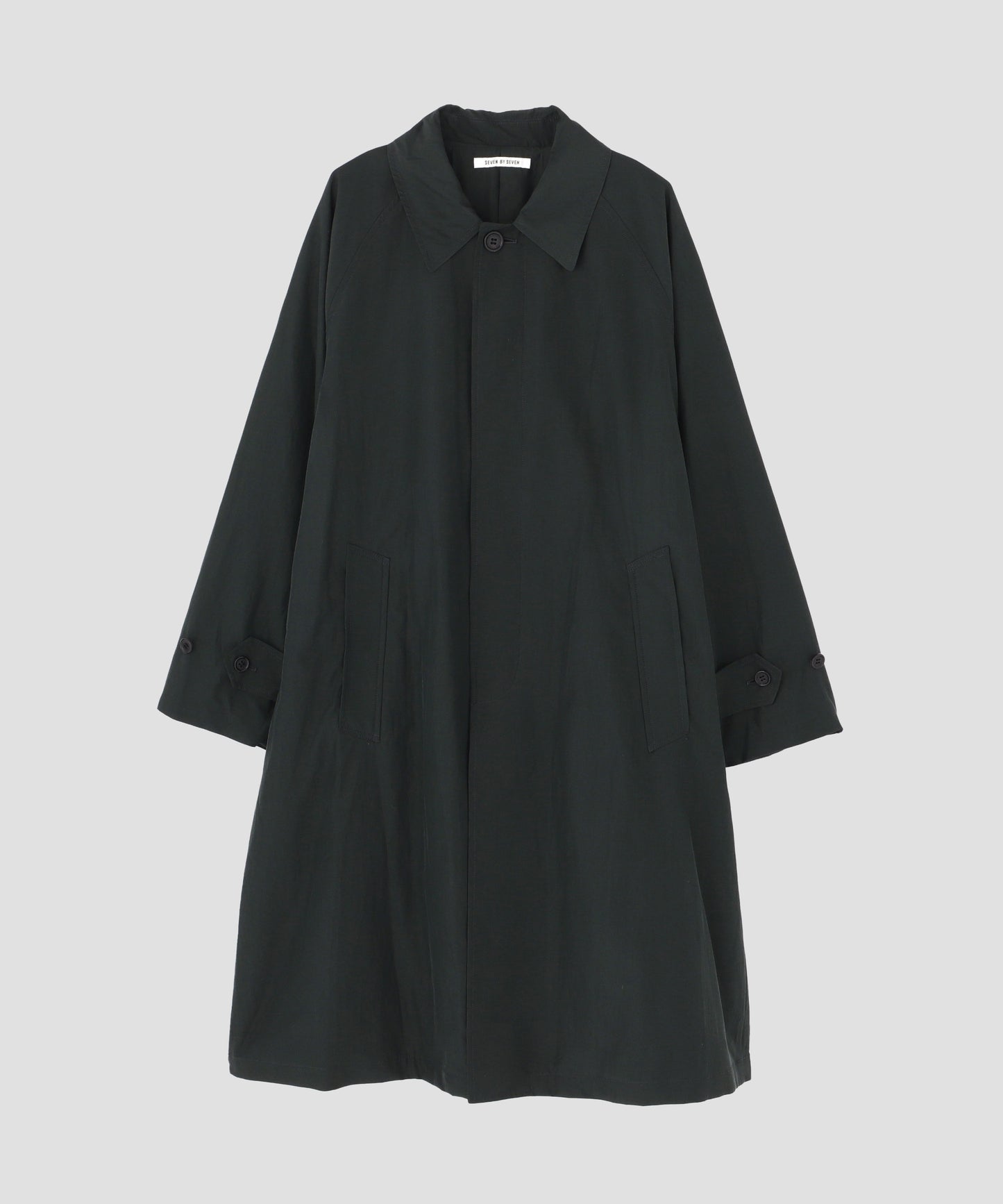 DOUBLE FACE BAL COLLAR COAT - Silk / Cotton -