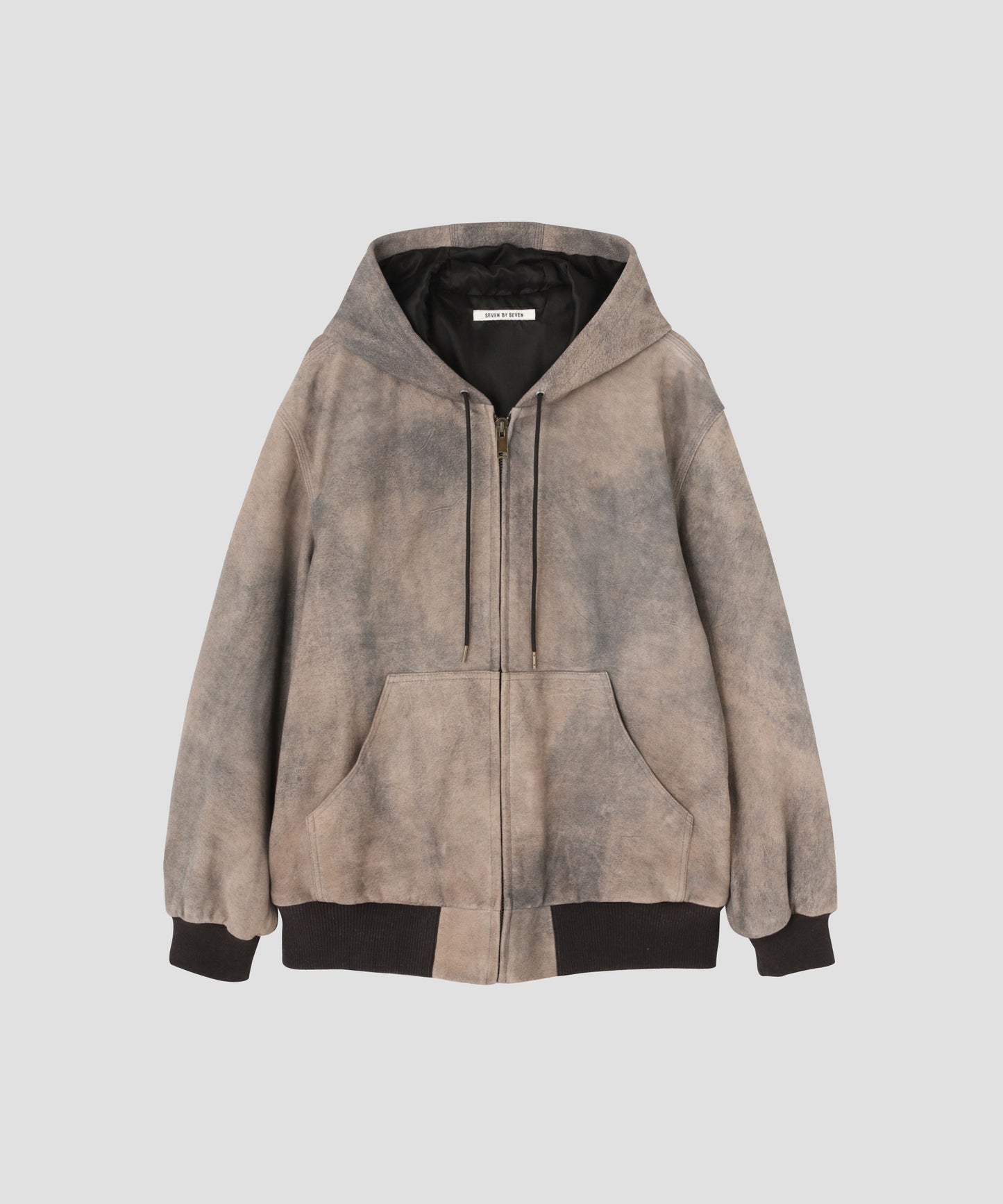 LEATHER ACTIVE JACKET - Goat suede Antique finish -