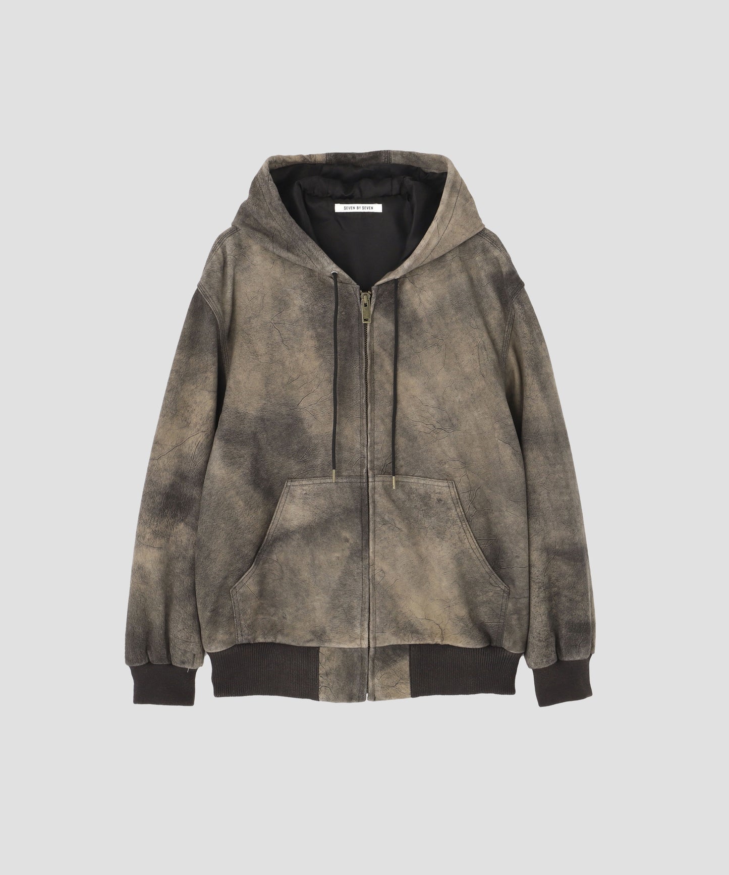 LEATHER ACTIVE JACKET - Goat suede Antique finish -