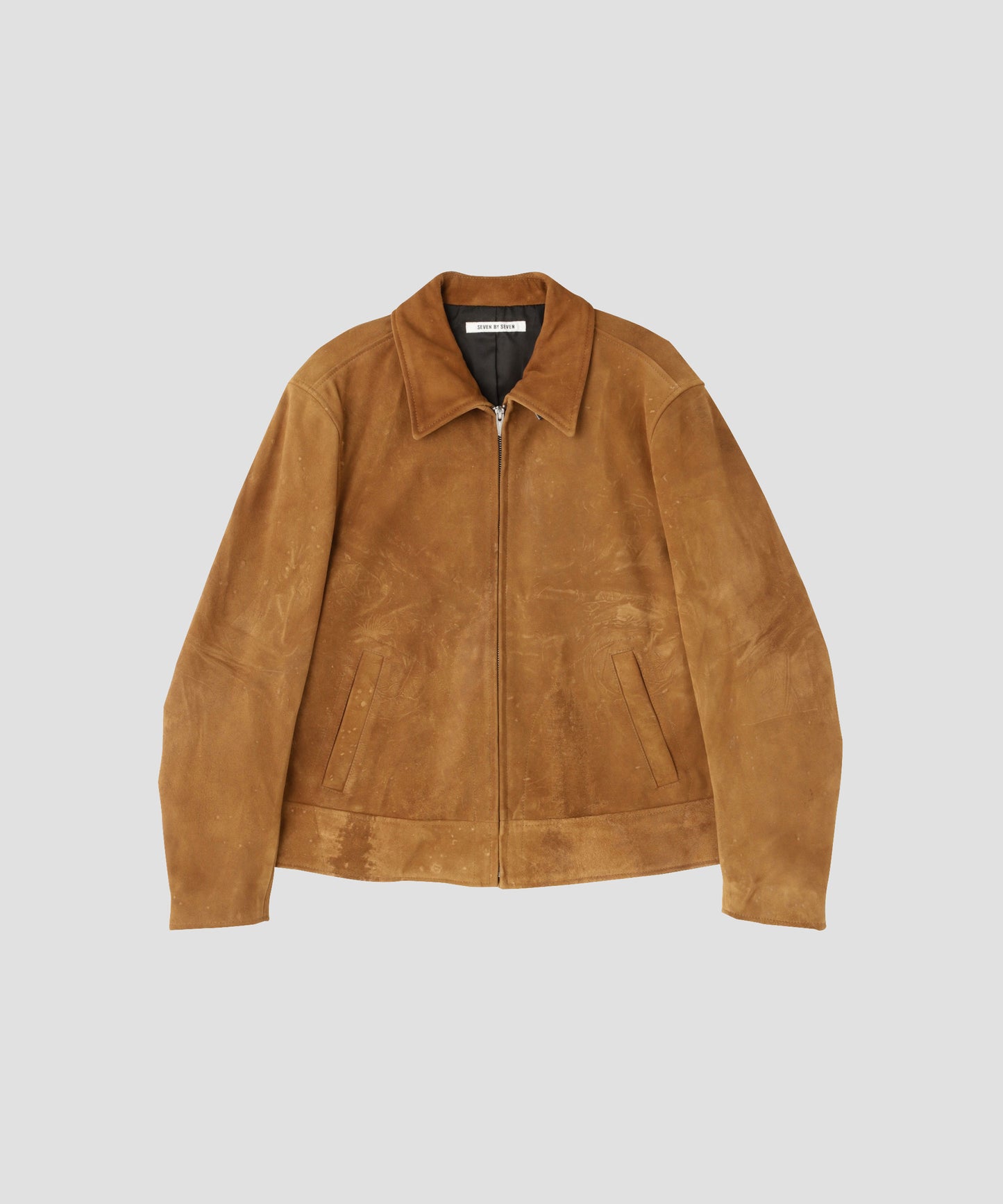 SUEDE LEATHER RIDERS JACKET - Cashmere finish -