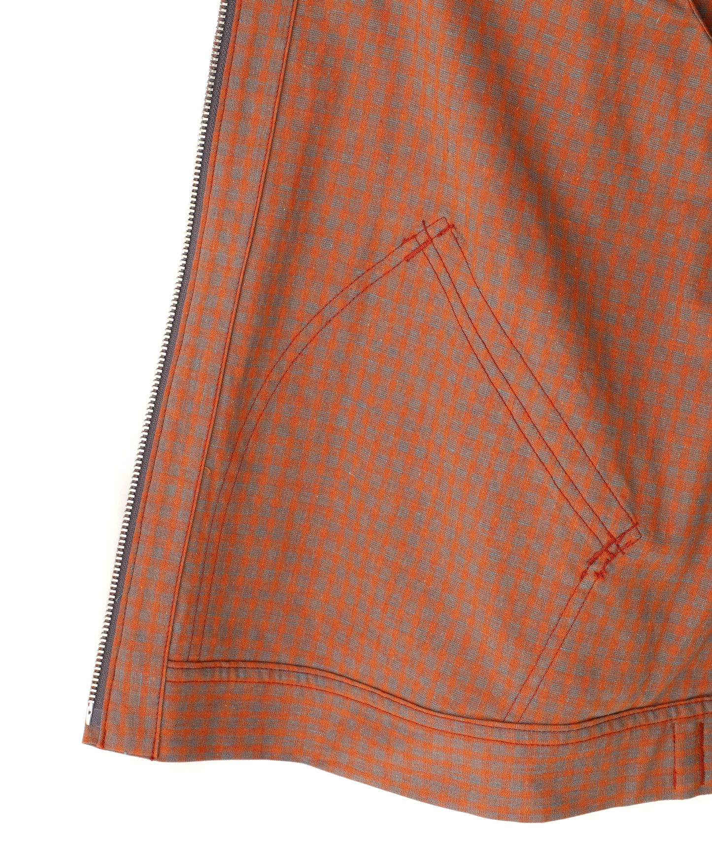 91-B TYPE CHECK JACKET - Cotton / Linen Gingham check -