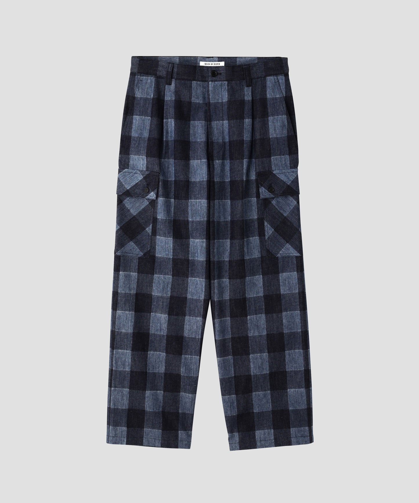 BUFFALO CHECK CARGO PANTS - Discharge printing -