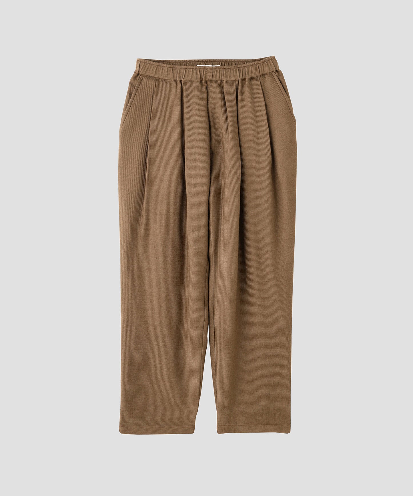 TUCK EASY PANTS - Silk / Wool loose twill -