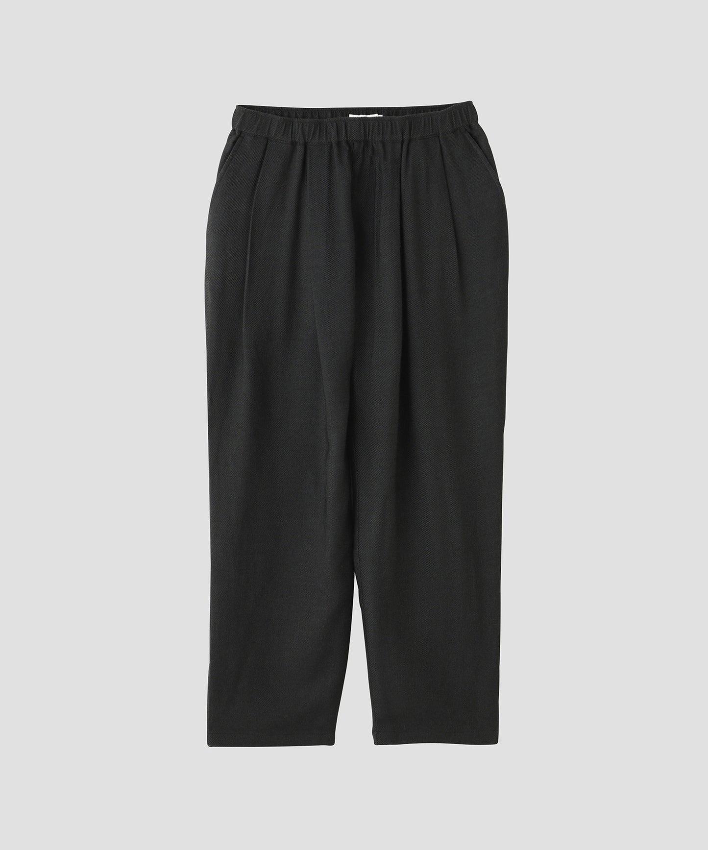 TUCK EASY PANTS - Silk / Wool loose twill -