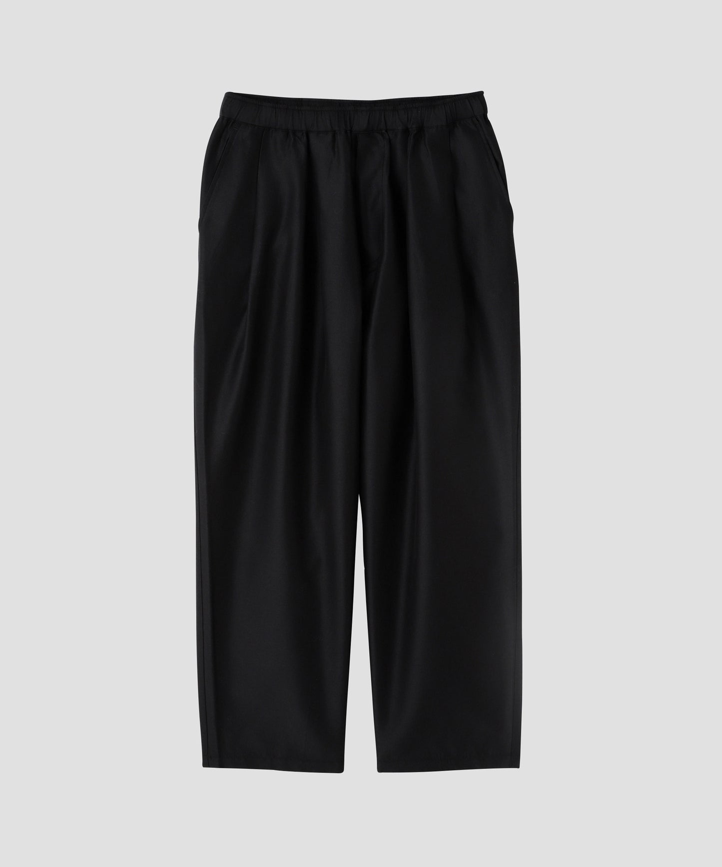 TUCK EASY PANTS - Silk / Wool -