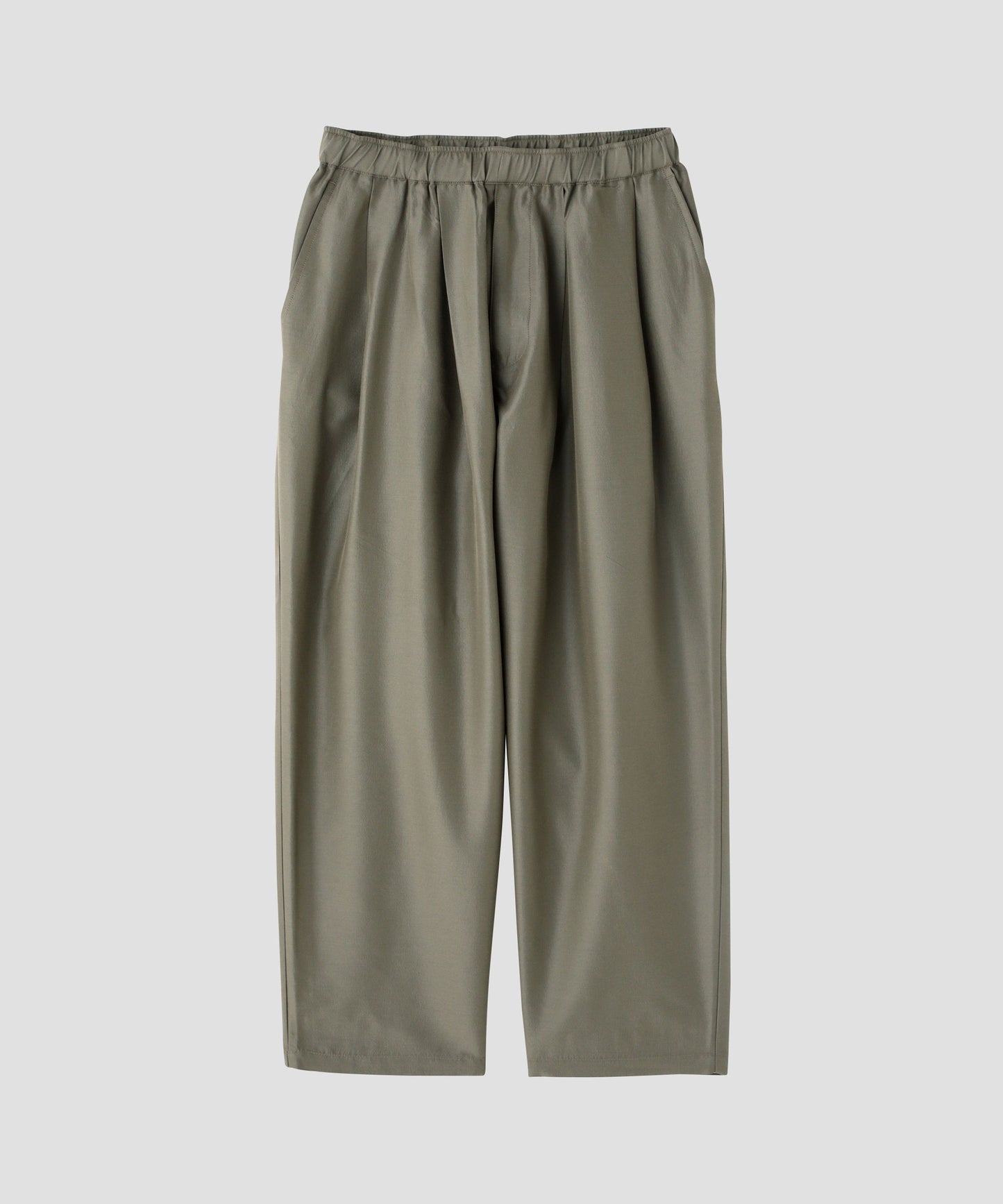 TUCK EASY PANTS - Silk / Wool -