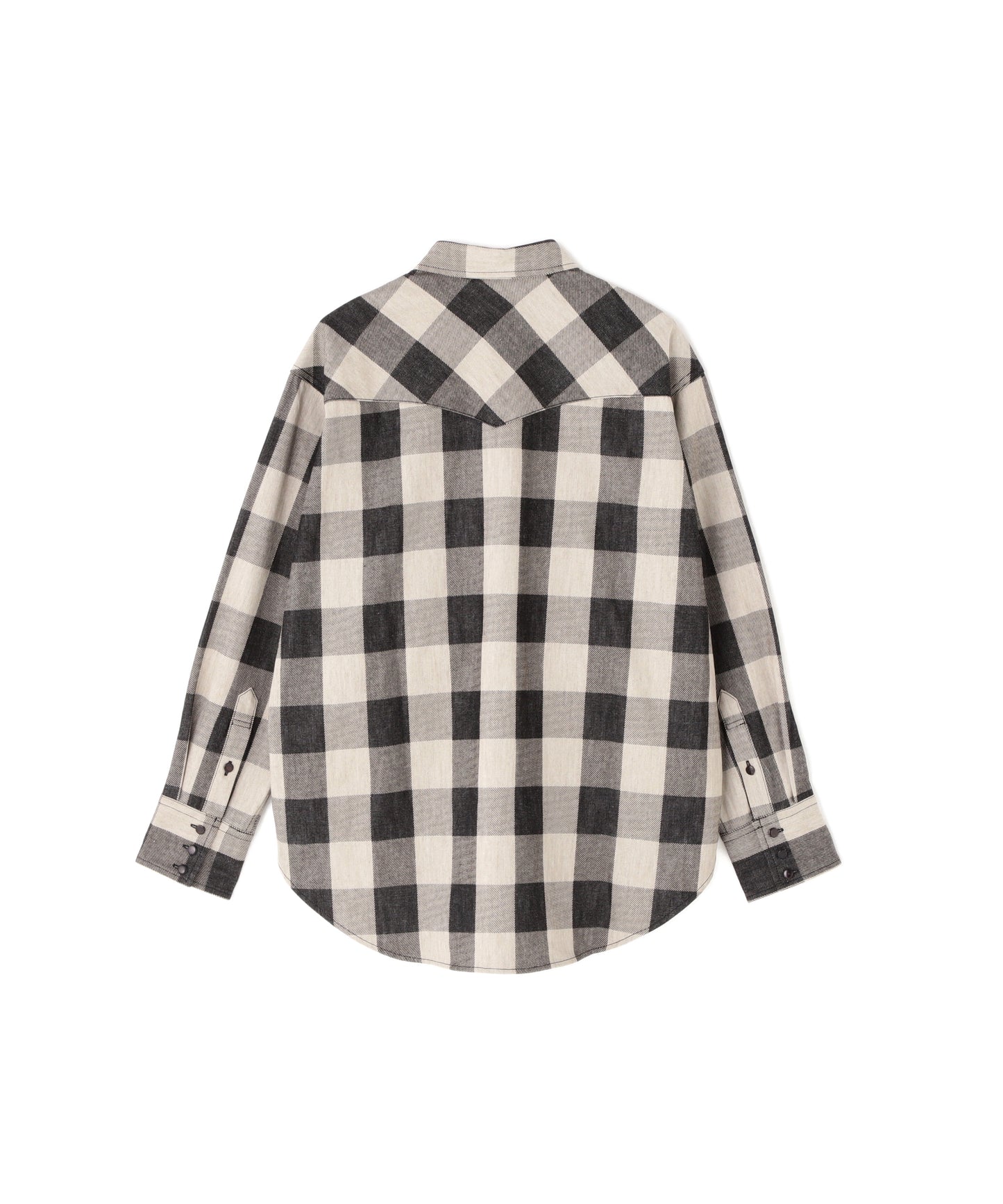 BUFFALO CHECK WESTERN SHIRTS - Discharge printing -