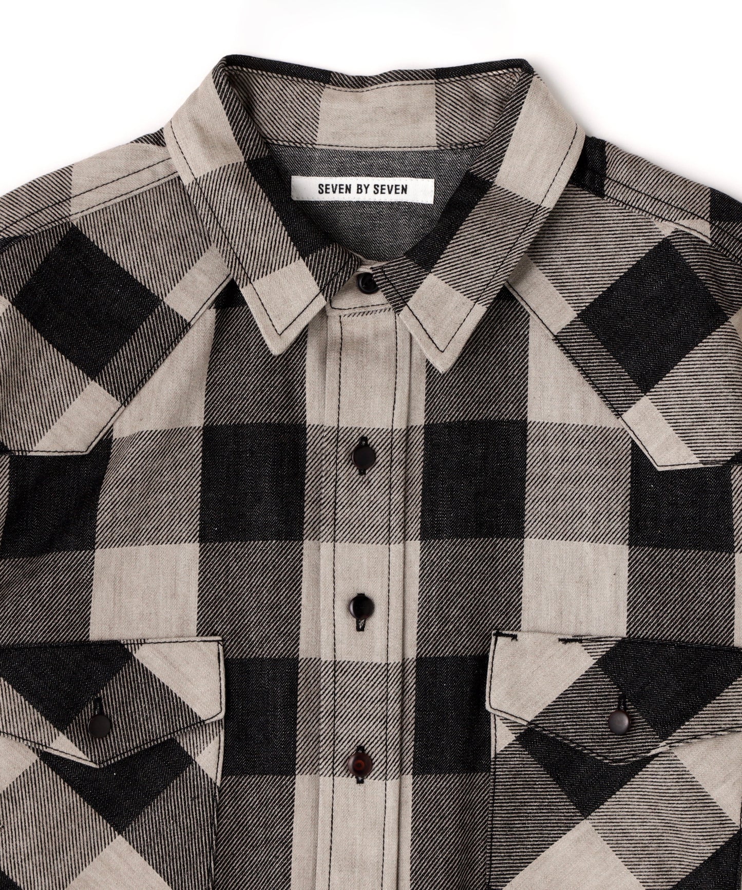 BUFFALO CHECK WESTERN SHIRTS - Discharge printing -
