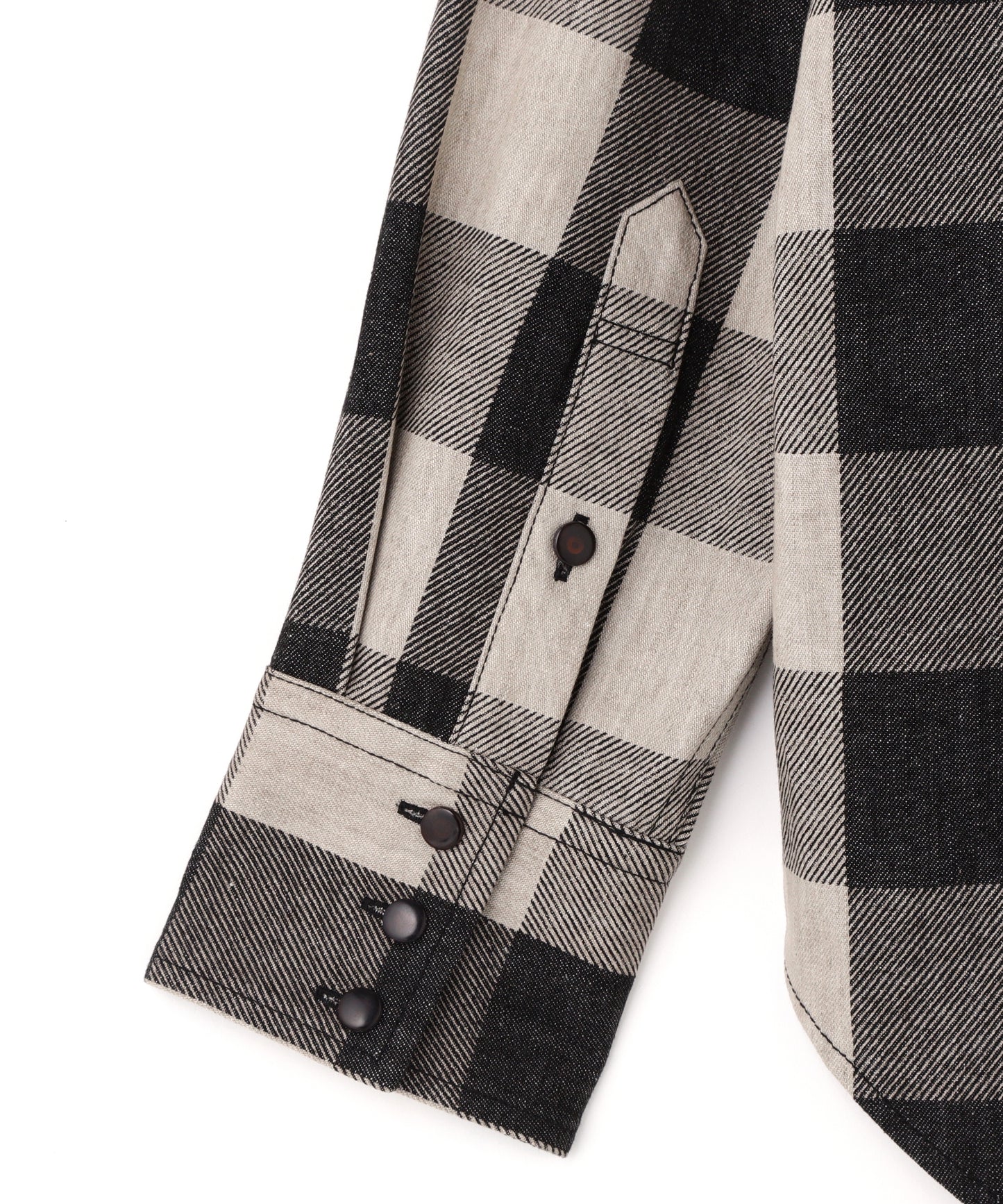 BUFFALO CHECK WESTERN SHIRTS - Discharge printing -