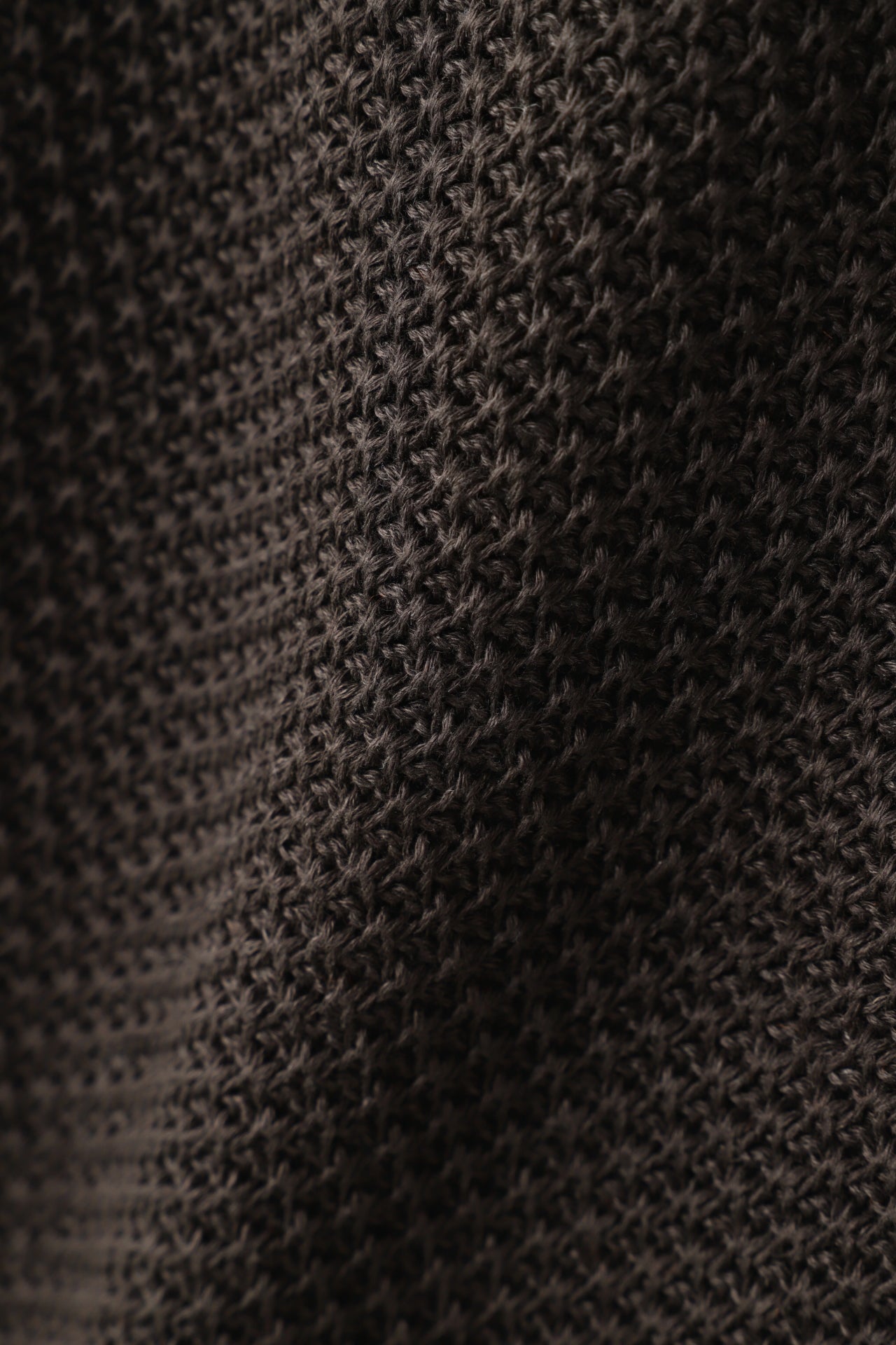 LINEN KNIT PANTS - Moss stitch -