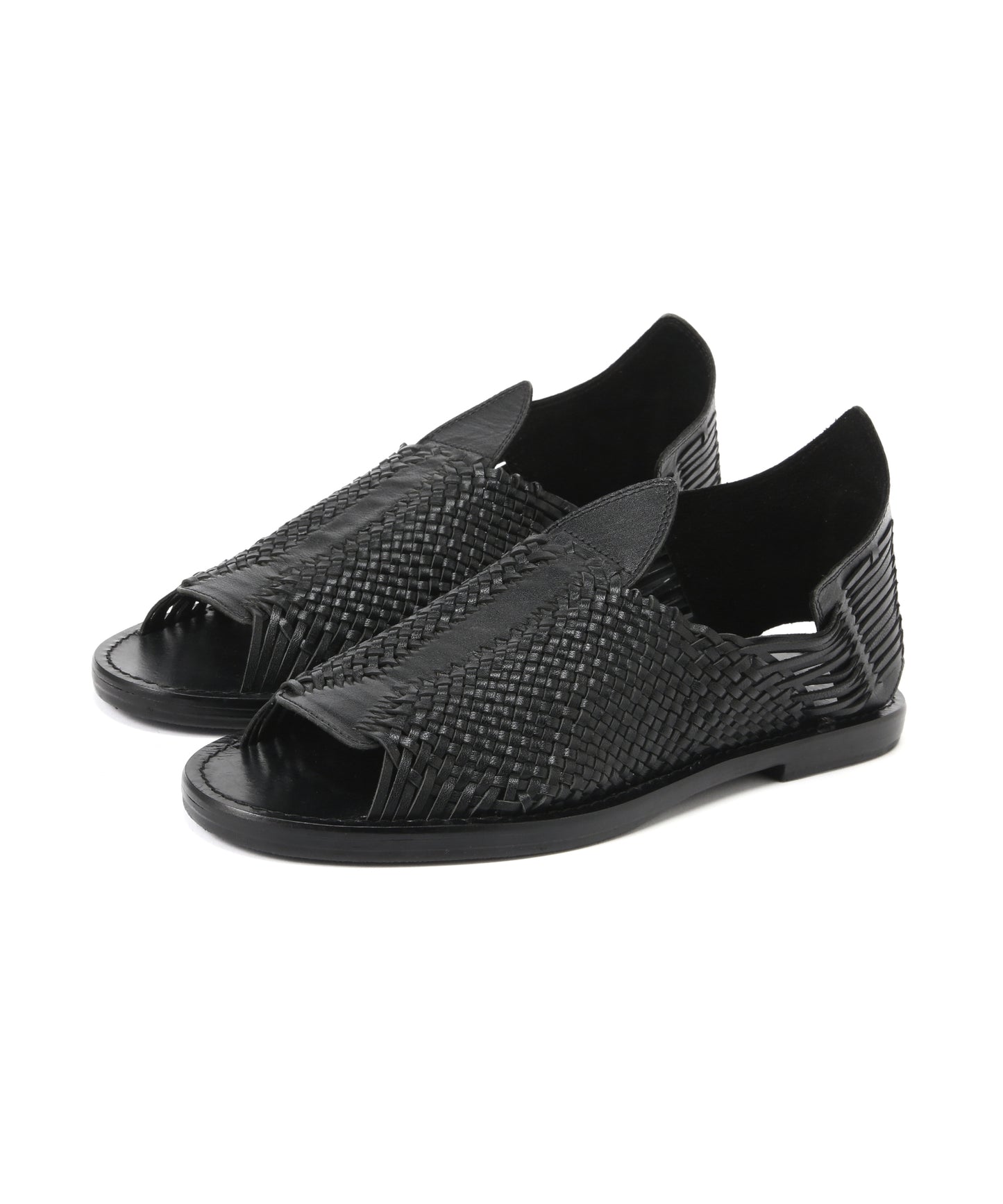 BRAIDED LEATHER SANDALS