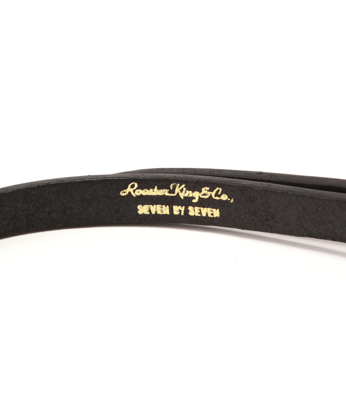 【SEVEN BY SEVEN / Rooster King & Co.,】 ENGRAVED BUCKLE NARROW LEATHER BELT