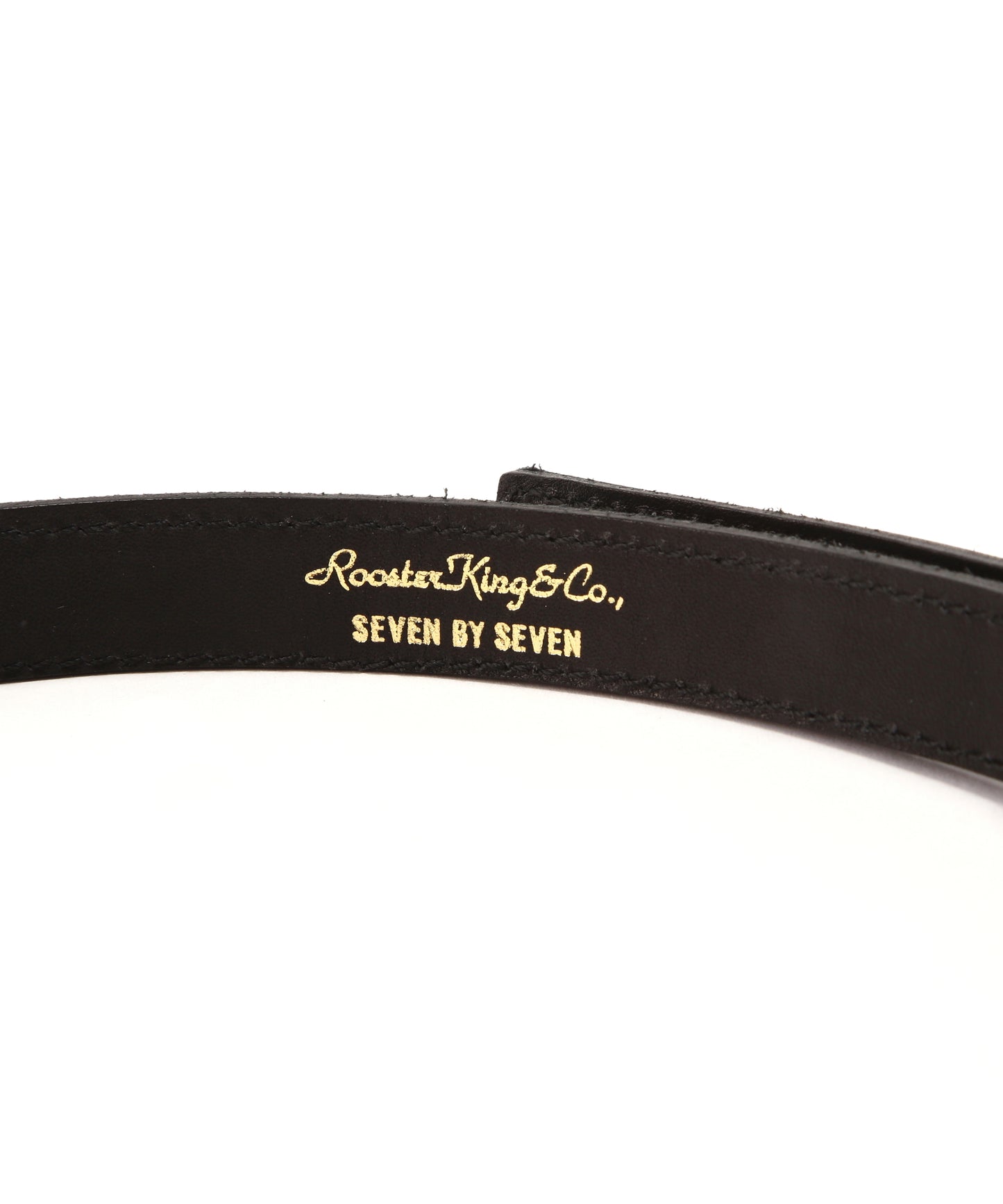 【SEVEN BY SEVEN / Rooster King & Co.,】 COMBINATION NARROW BELT - Natives webbing / Cow leather -