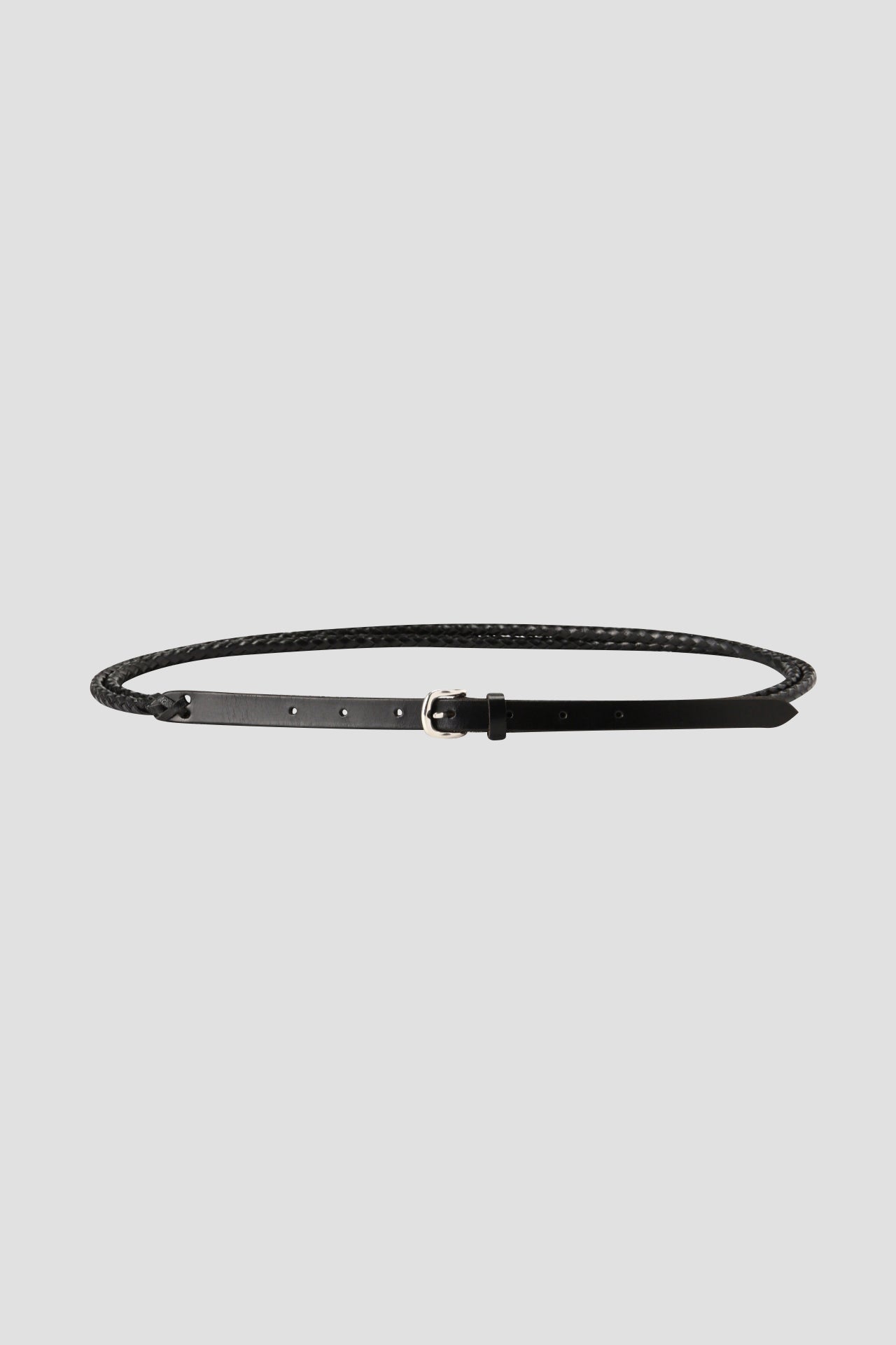 STRING BRAIDED LEATHER LONG BELT