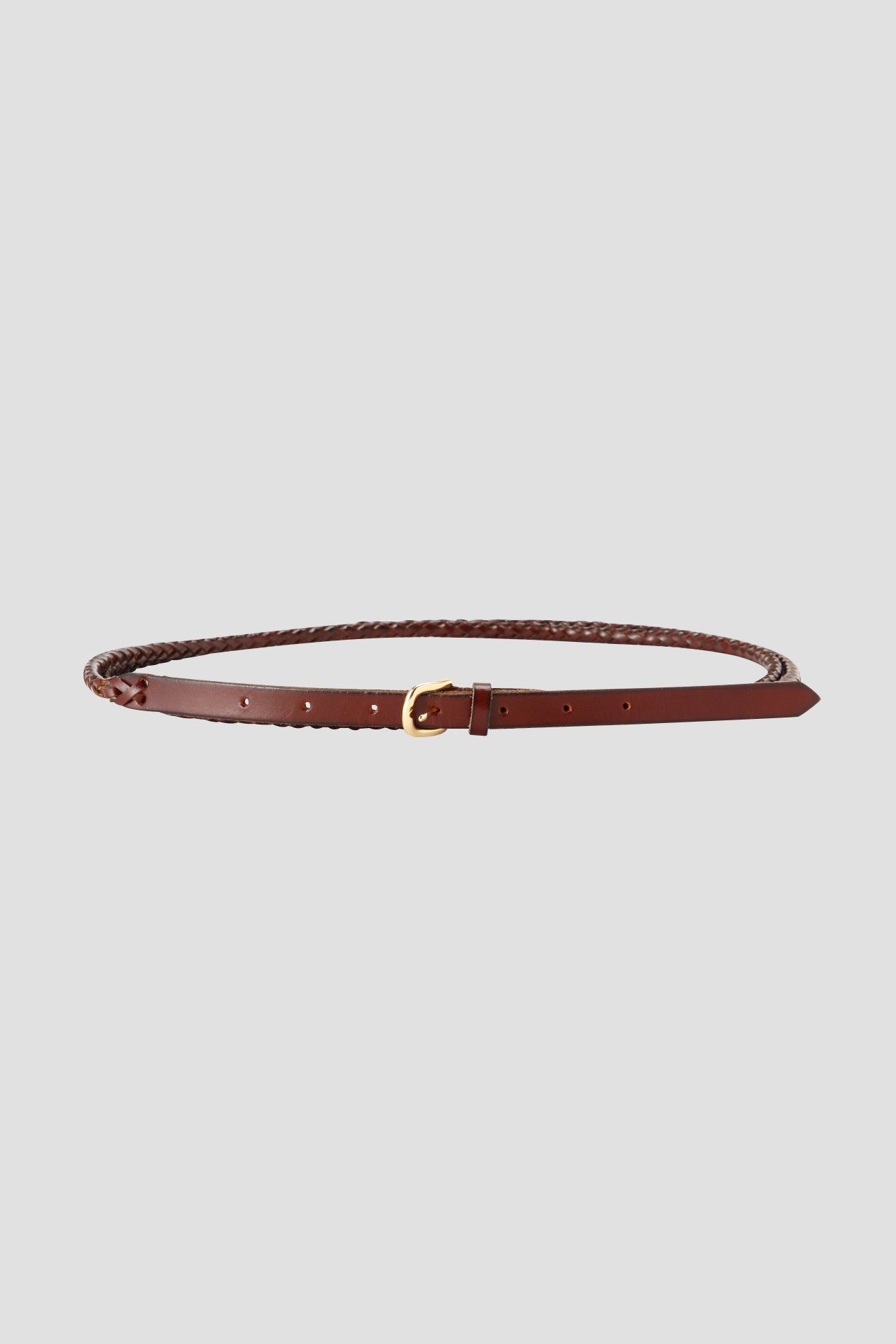 STRING BRAIDED LEATHER LONG BELT
