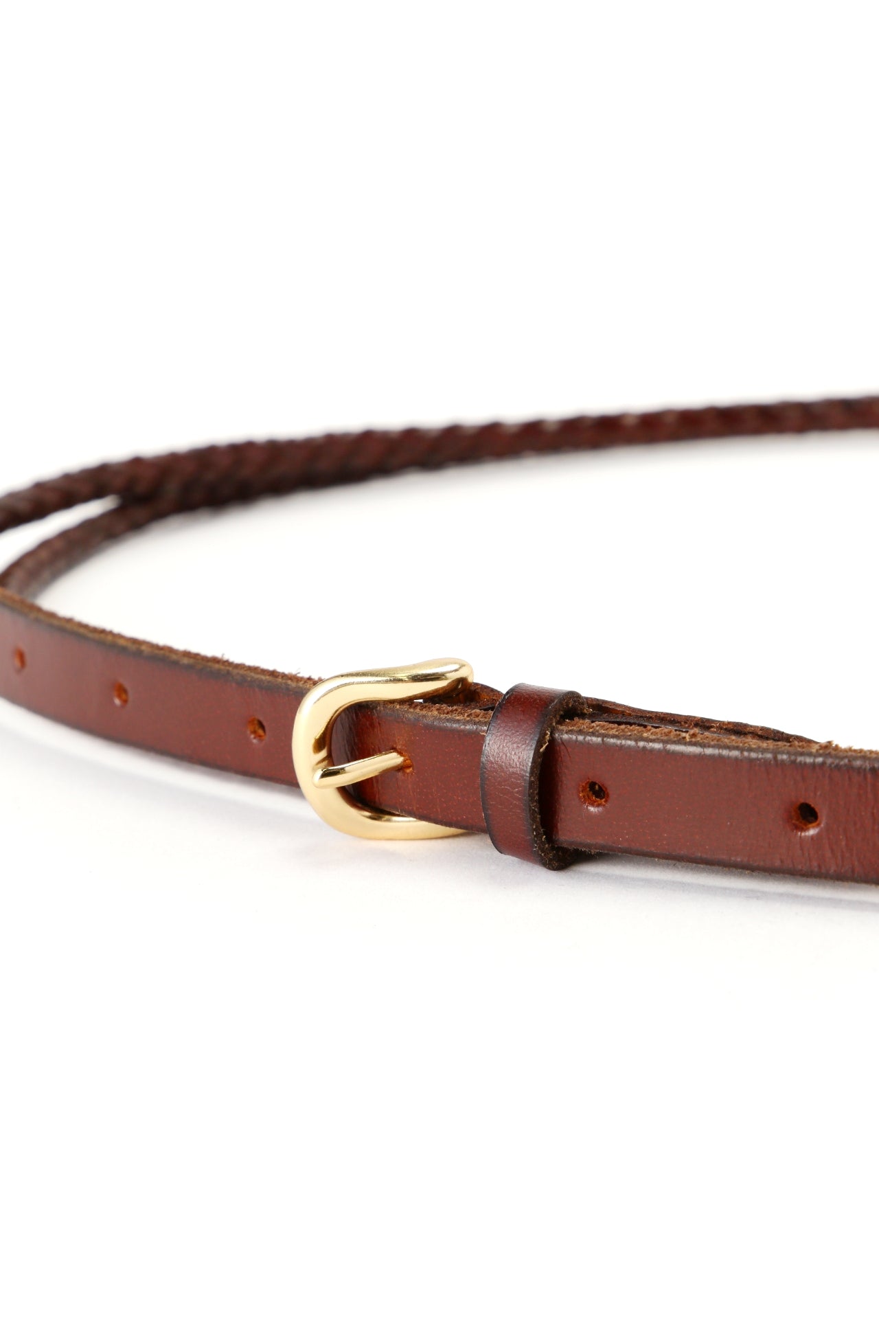 STRING BRAIDED LEATHER LONG BELT