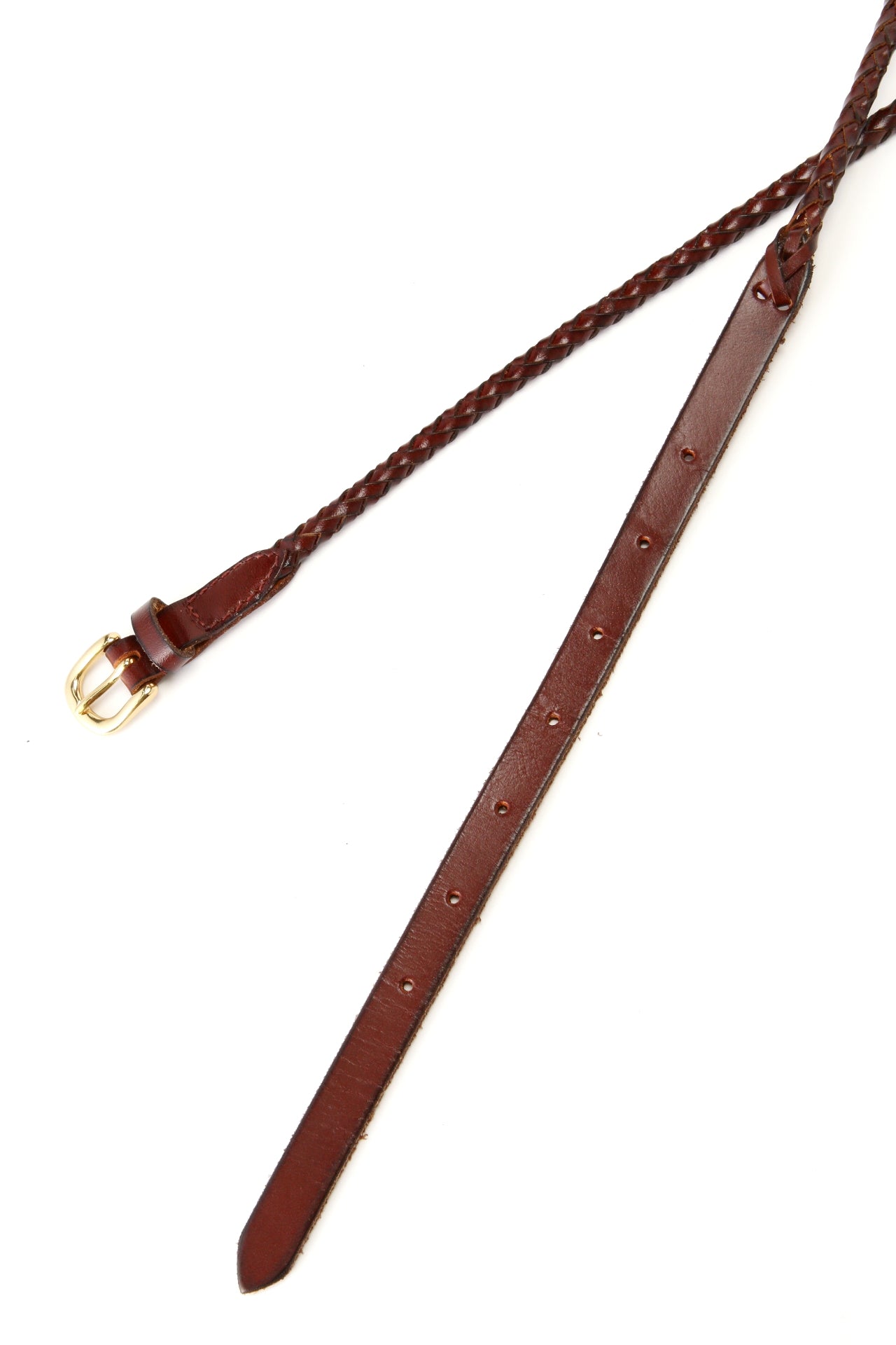 STRING BRAIDED LEATHER LONG BELT