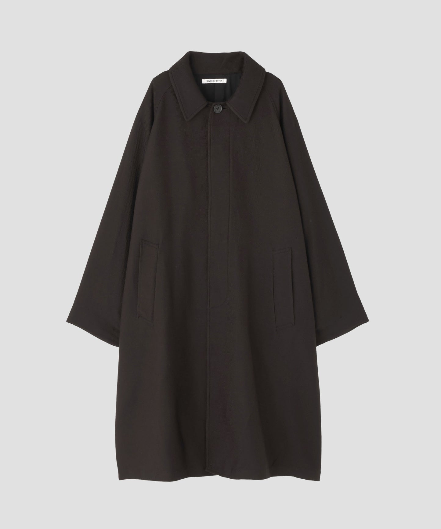 BAL COLLAR COAT ‐Silk Wool loose twill‐