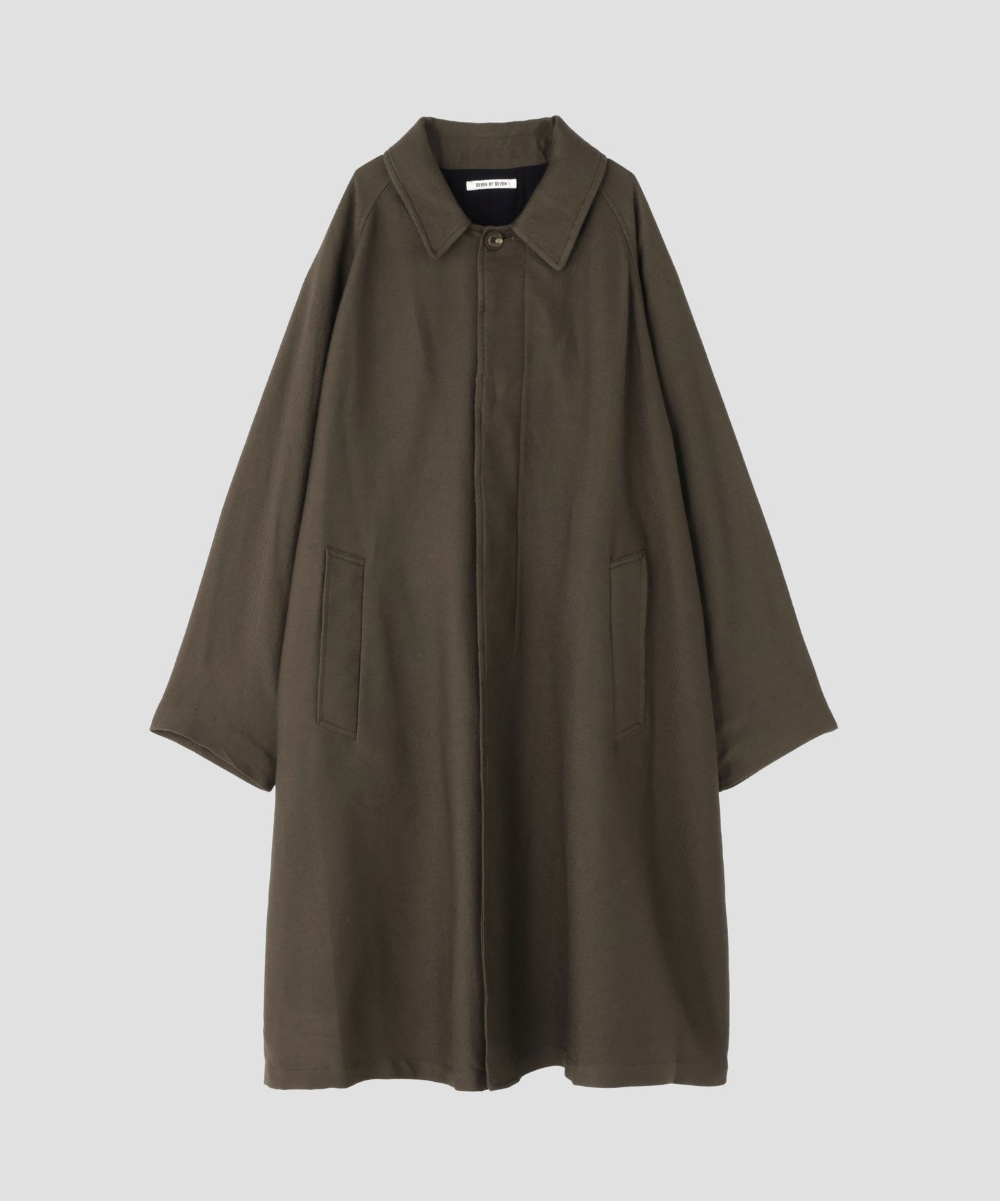 BAL COLLAR COAT ‐Silk Wool loose twill‐