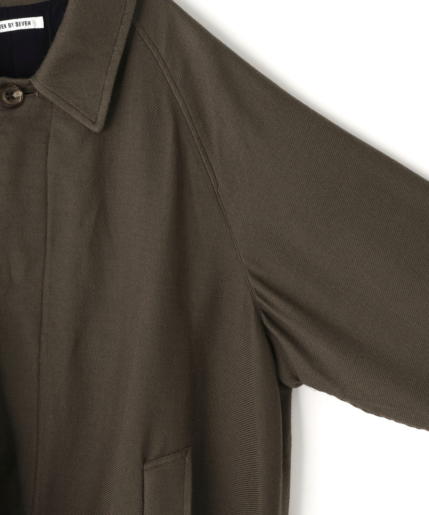 BAL COLLAR COAT ‐Silk Wool loose twill‐