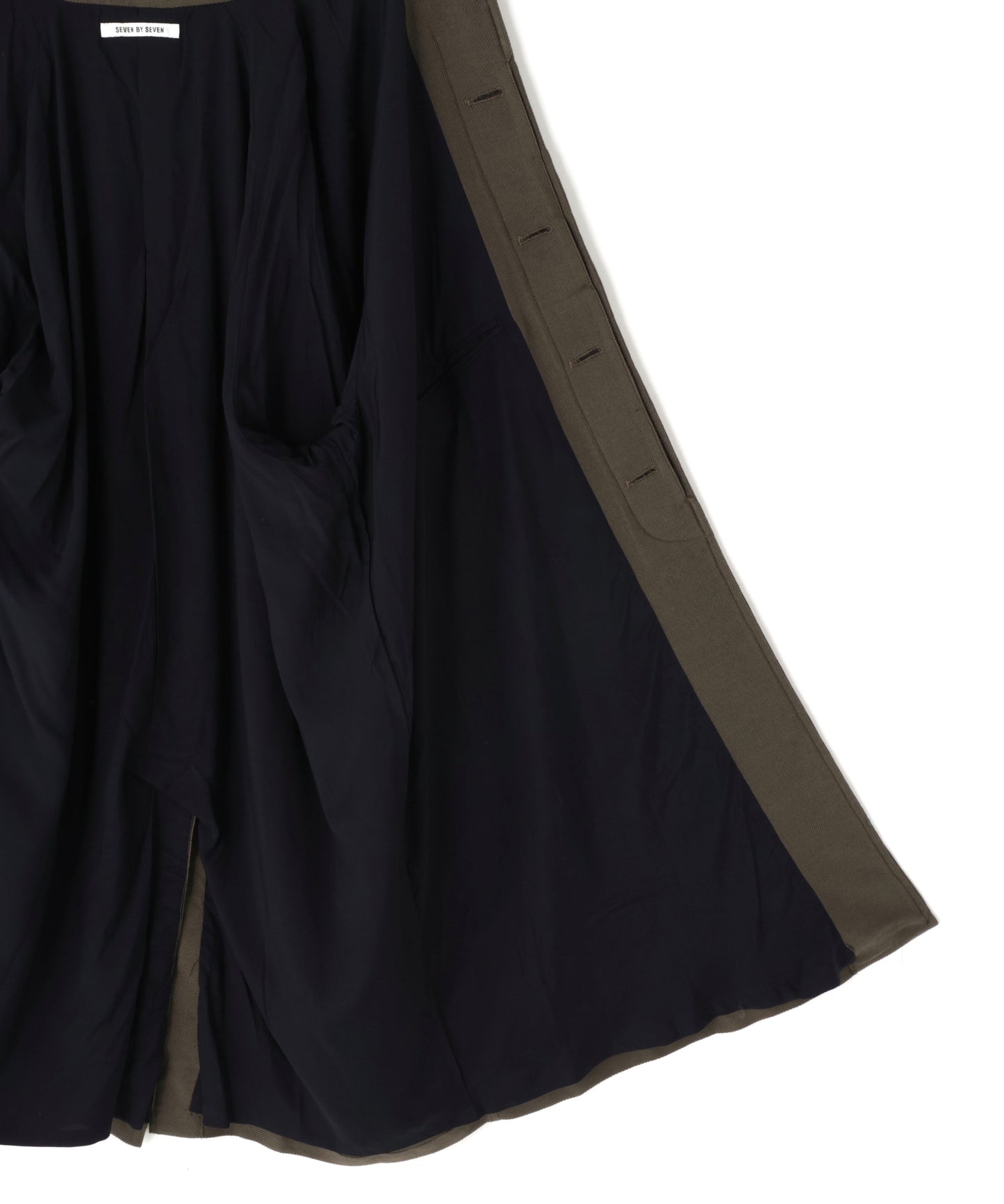 BAL COLLAR COAT ‐Silk Wool loose twill‐