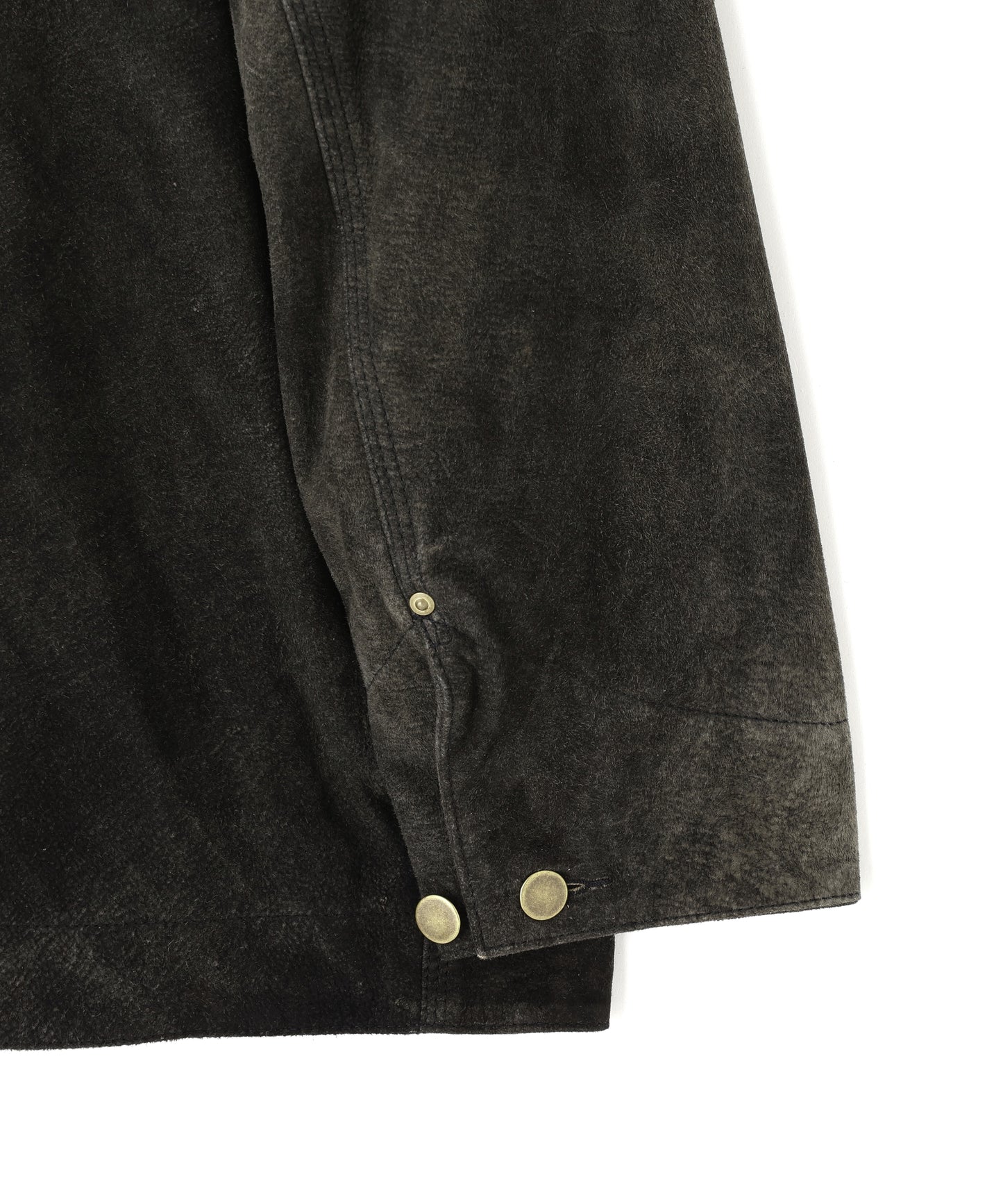 LEATHER MICHIGAN CHORE COAT ‐Goat suede Antique finish‐