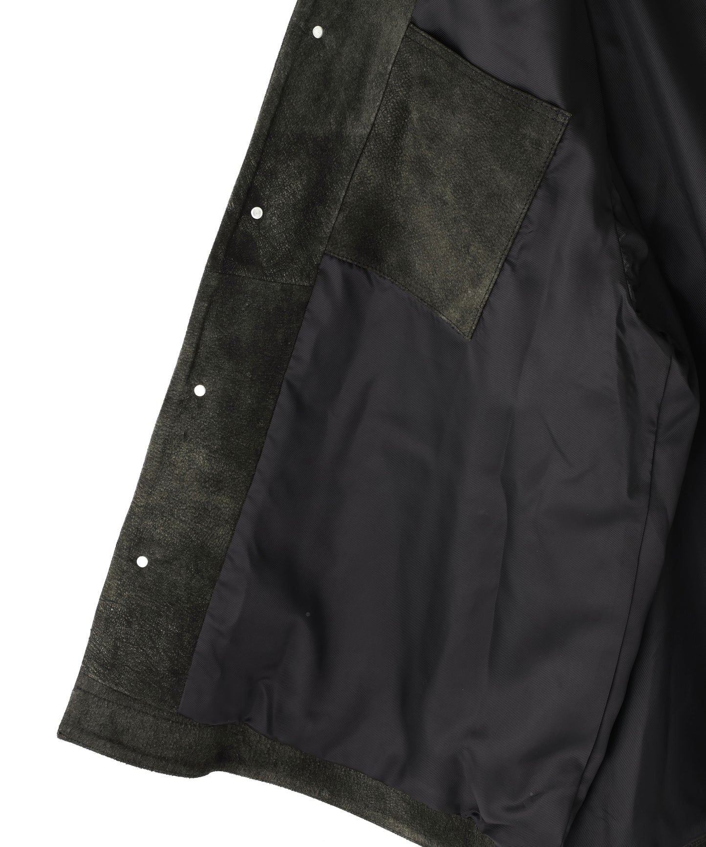 LEATHER MICHIGAN CHORE COAT ‐Goat suede Antique finish‐