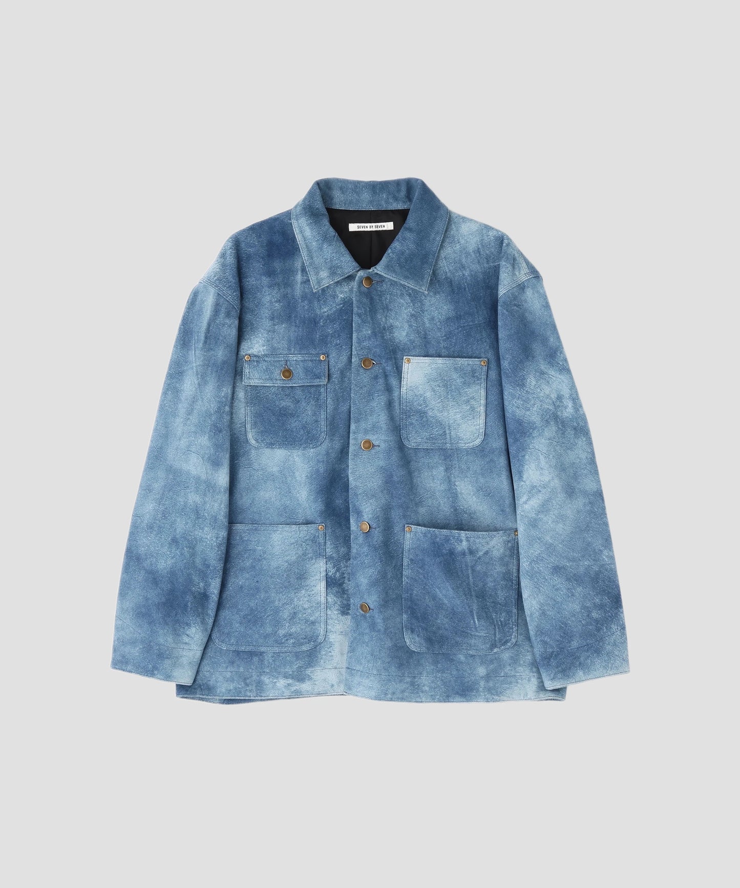 LEATHER MICHIGAN CHORE COAT ‐Goat suede Antique finish‐