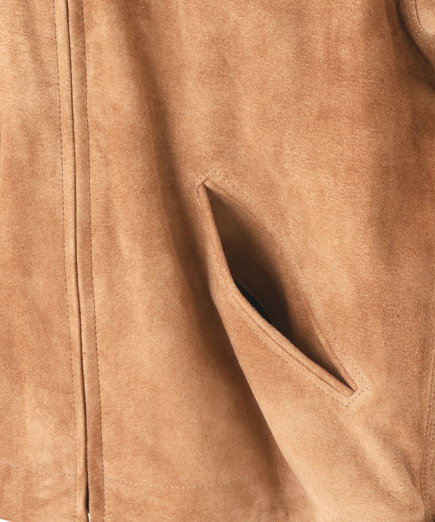 LEATHER DETROIT JACKET ‐Goat suede Antique finish‐