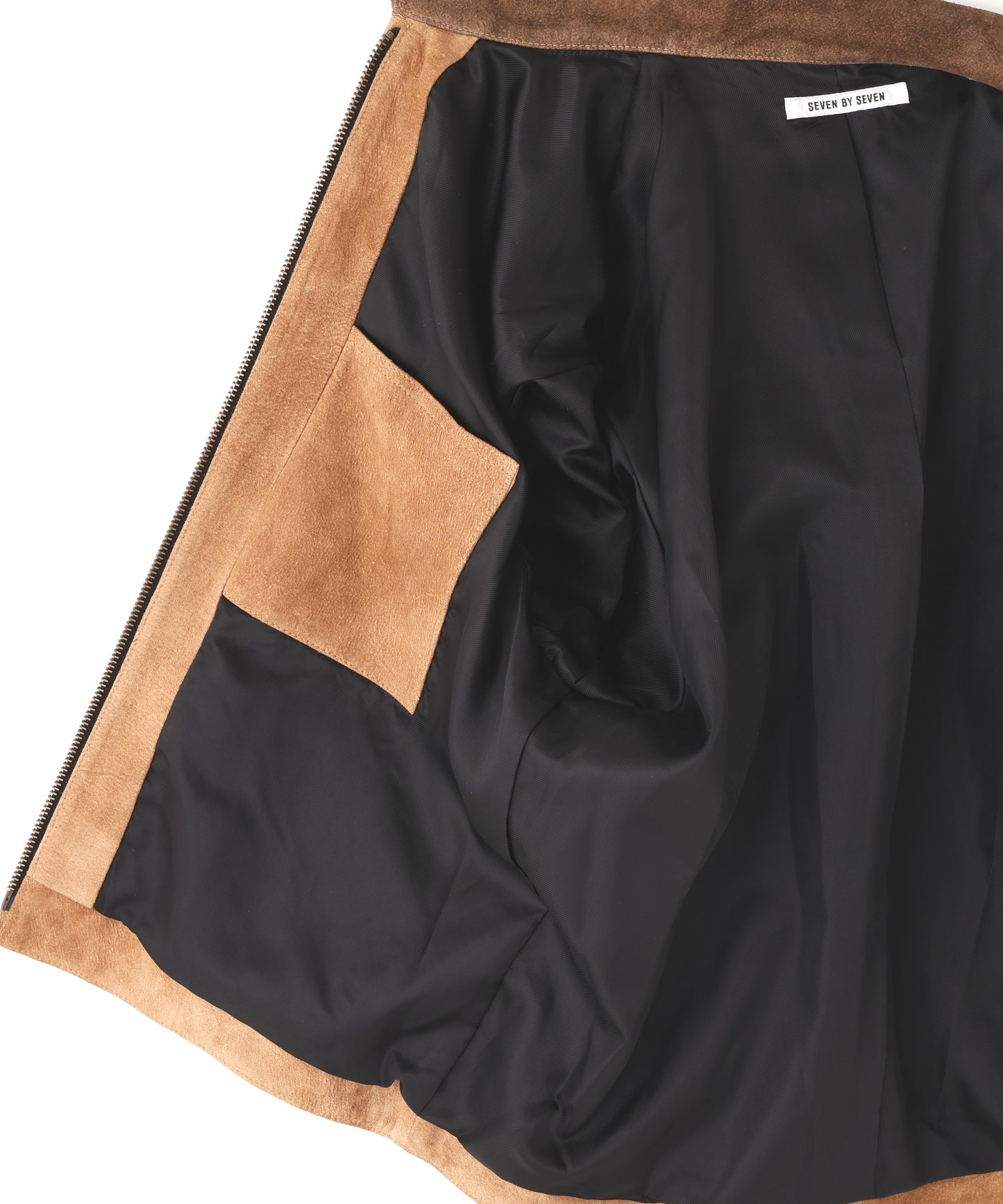 LEATHER DETROIT JACKET ‐Goat suede Antique finish‐