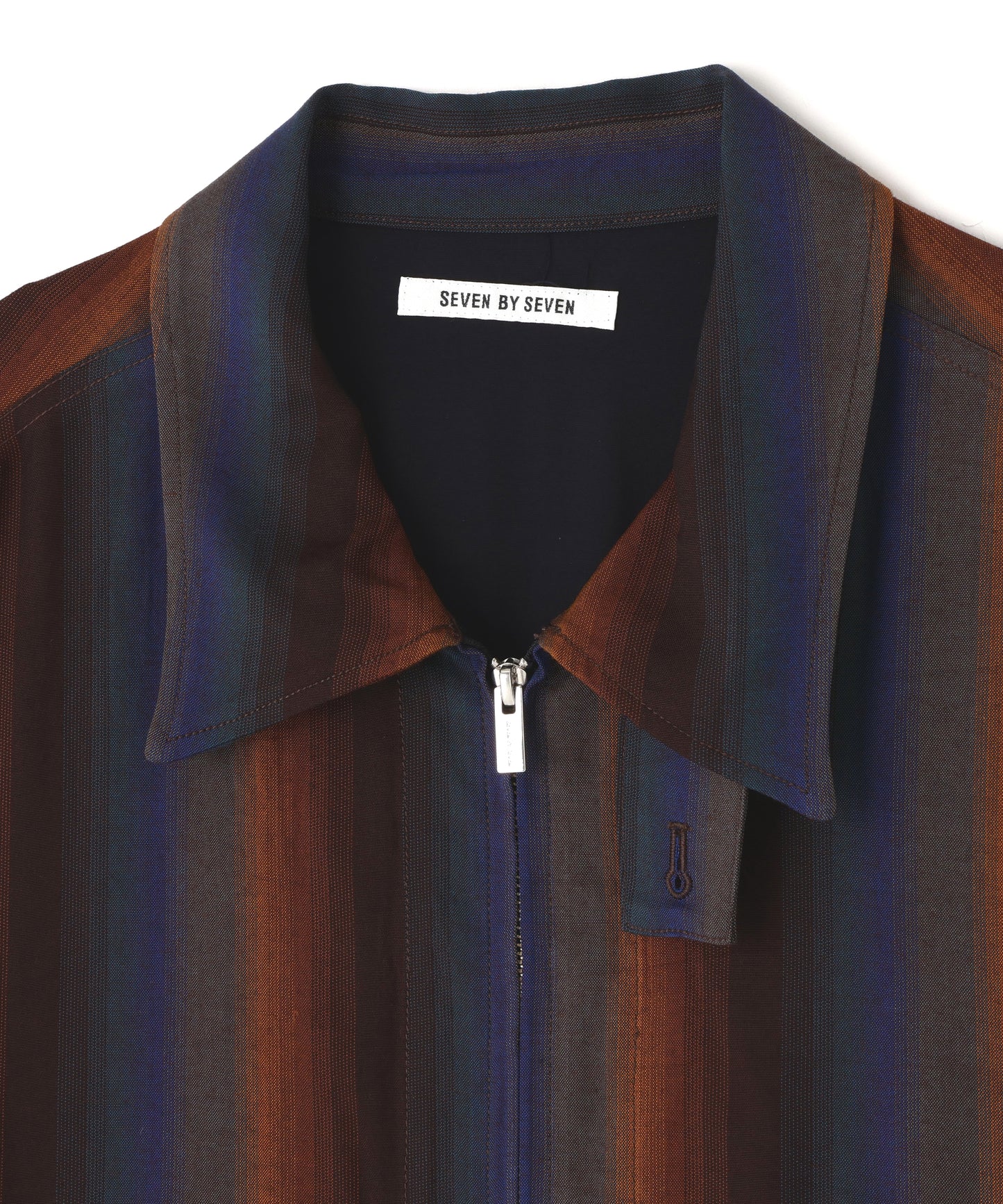 DRIZZLER JACKET ‐Wool Rayon Gradetion stripe‐