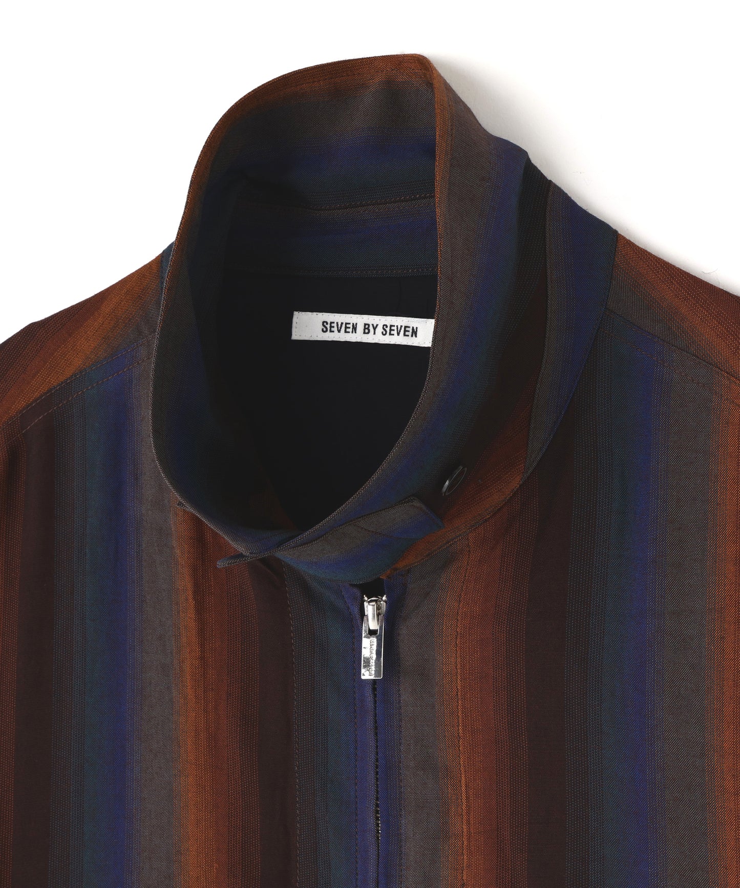 DRIZZLER JACKET ‐Wool Rayon Gradetion stripe‐