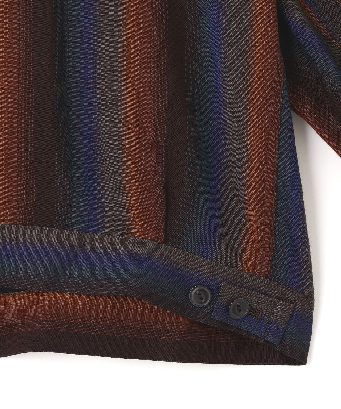 DRIZZLER JACKET ‐Wool Rayon Gradetion stripe‐