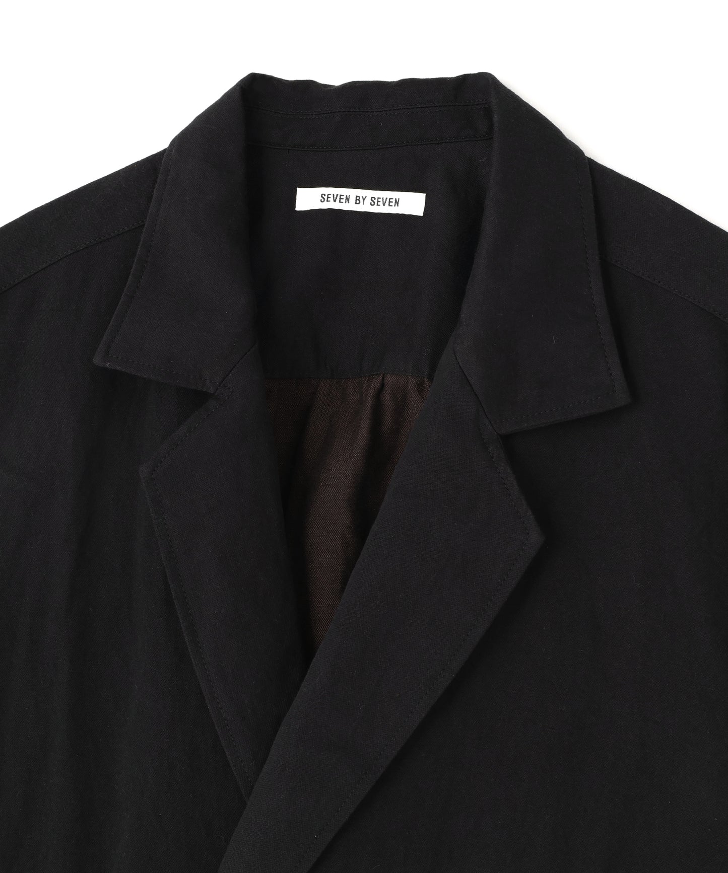DOUBLE BREASTED SHIRTS JACKET ‐Cotton Linen Ratine‐