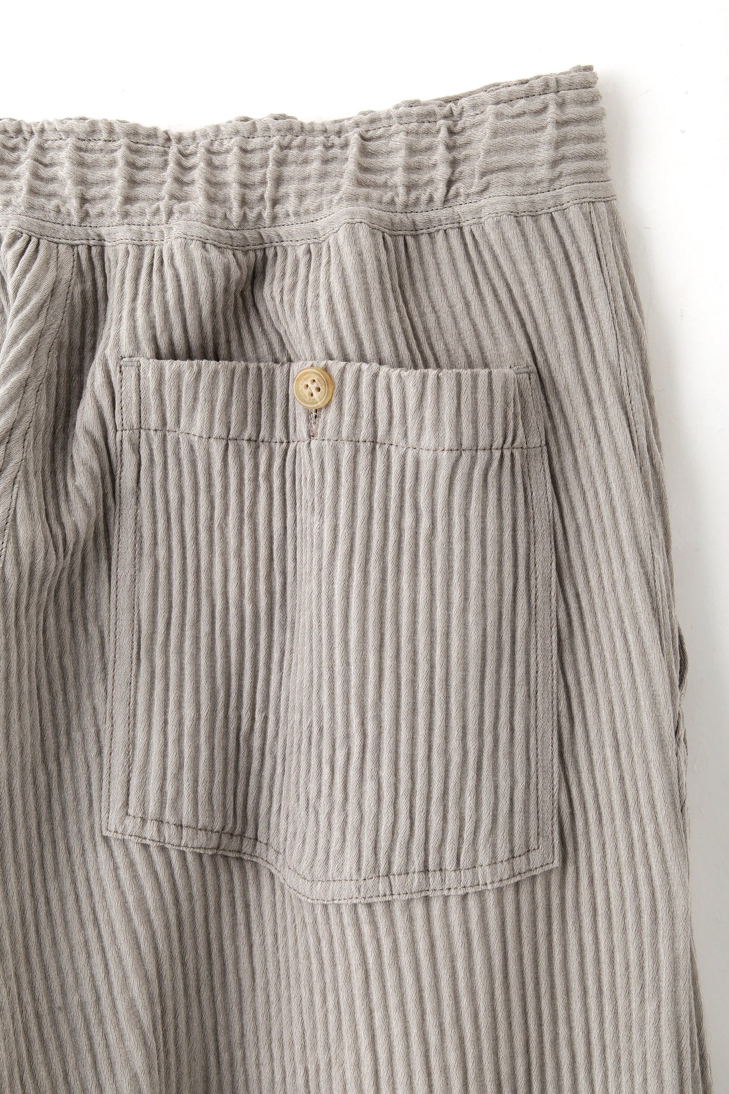 WIDE EASY TROUSERS ‐Cotton Wool Pleats‐