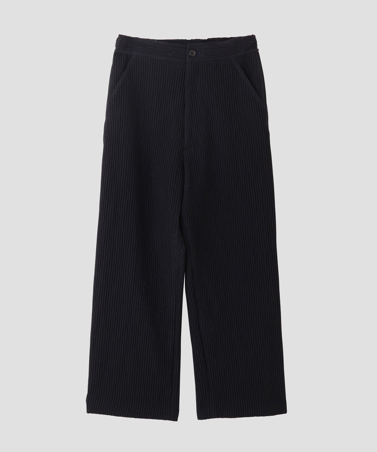 WIDE EASY TROUSERS ‐Cotton Wool Pleats‐
