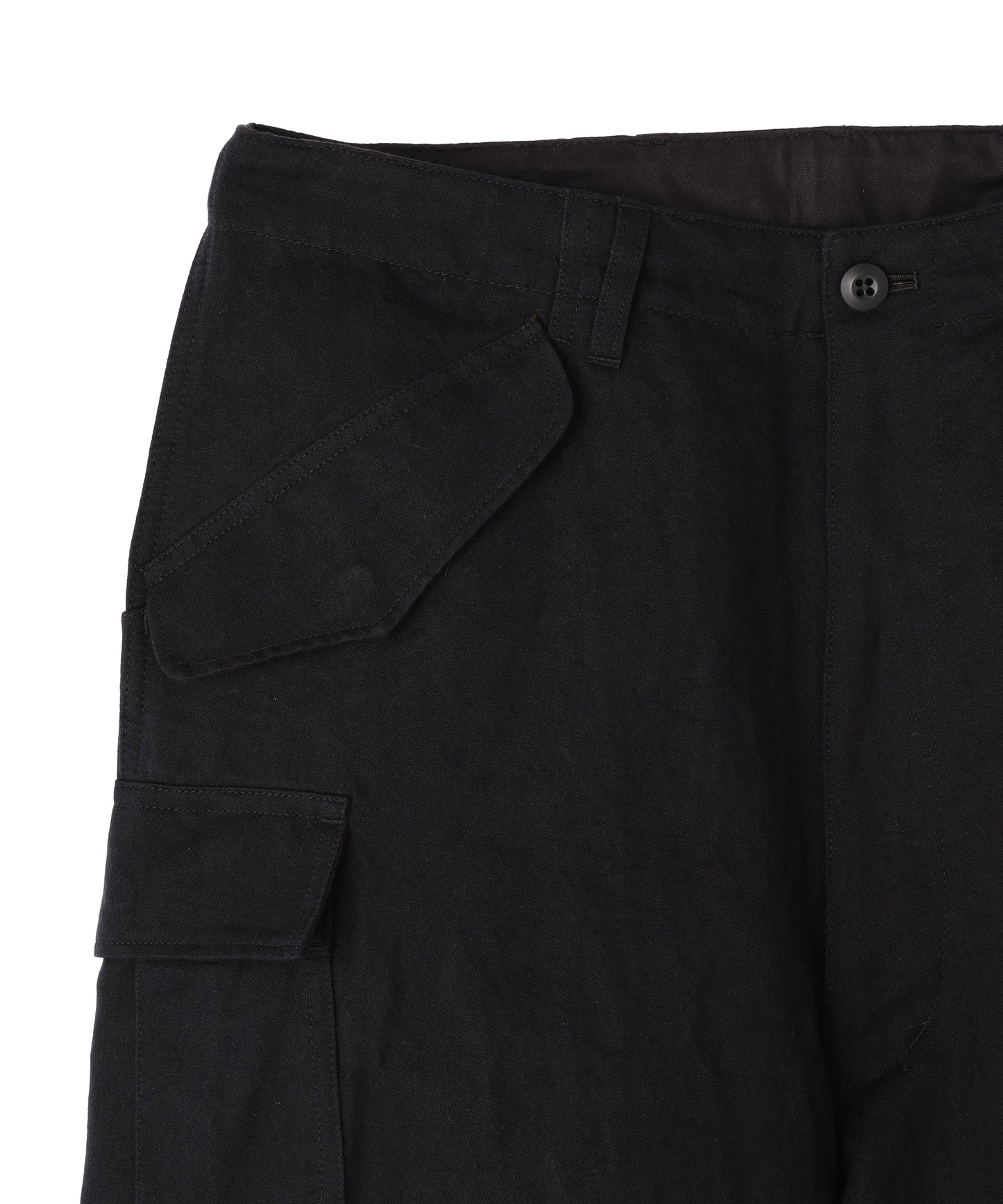 MILITARY CARGO PANTS ‐Cotton Linen Ratine‐