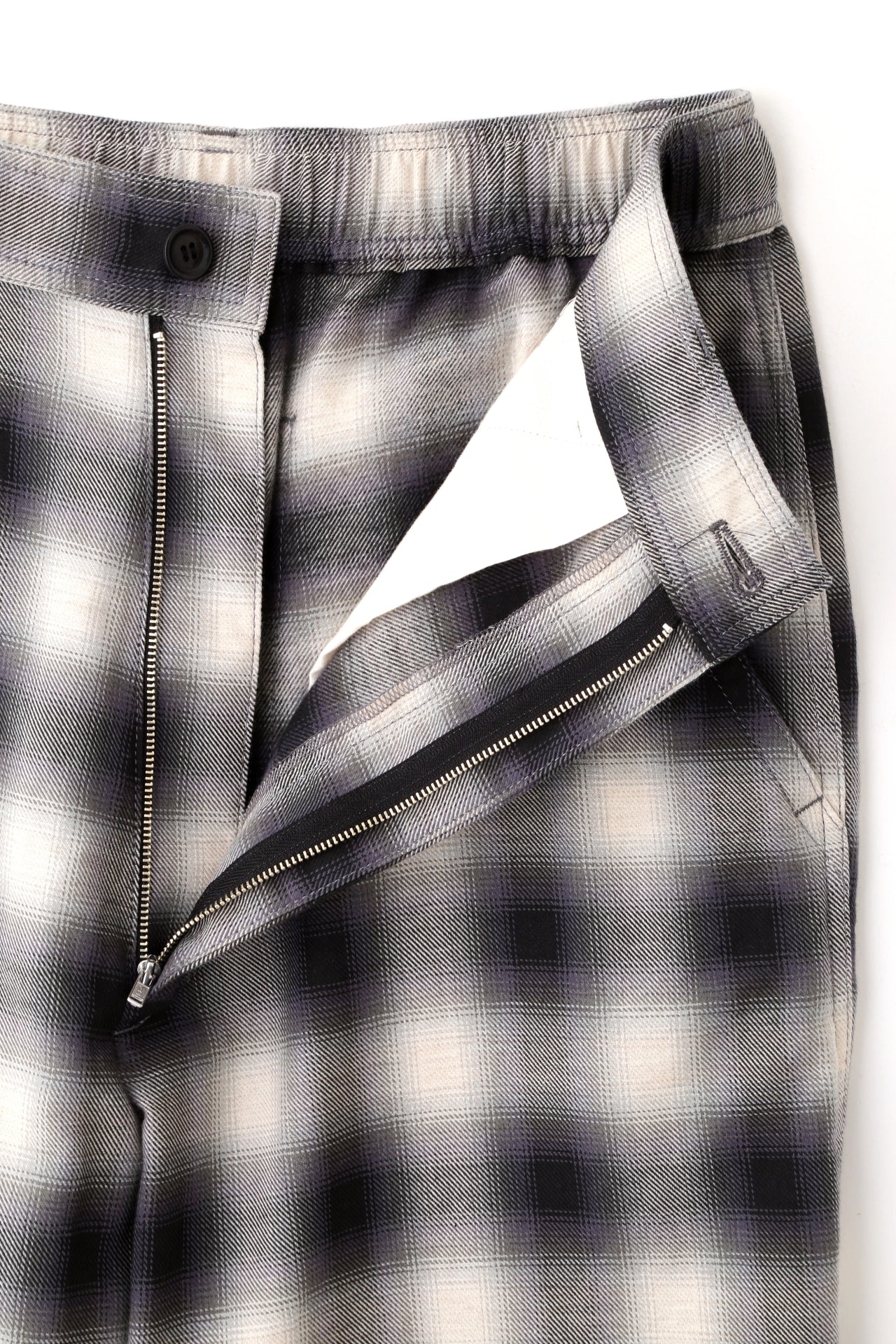 OMBRE CHECK EASY TROUSERS ‐Cotton Yak‐